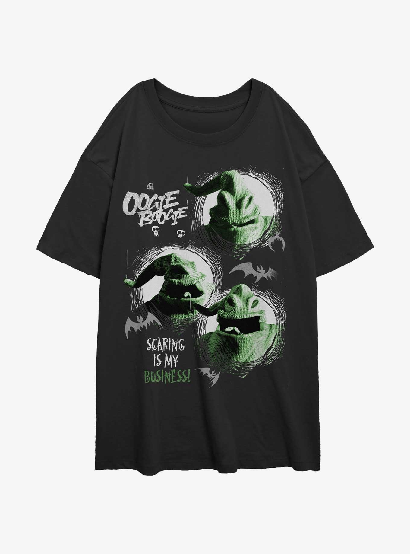 Disney The Nightmare Before Christmas The Oogie Boogie My Business Womens Oversized T-Shirt, BLACK, hi-res