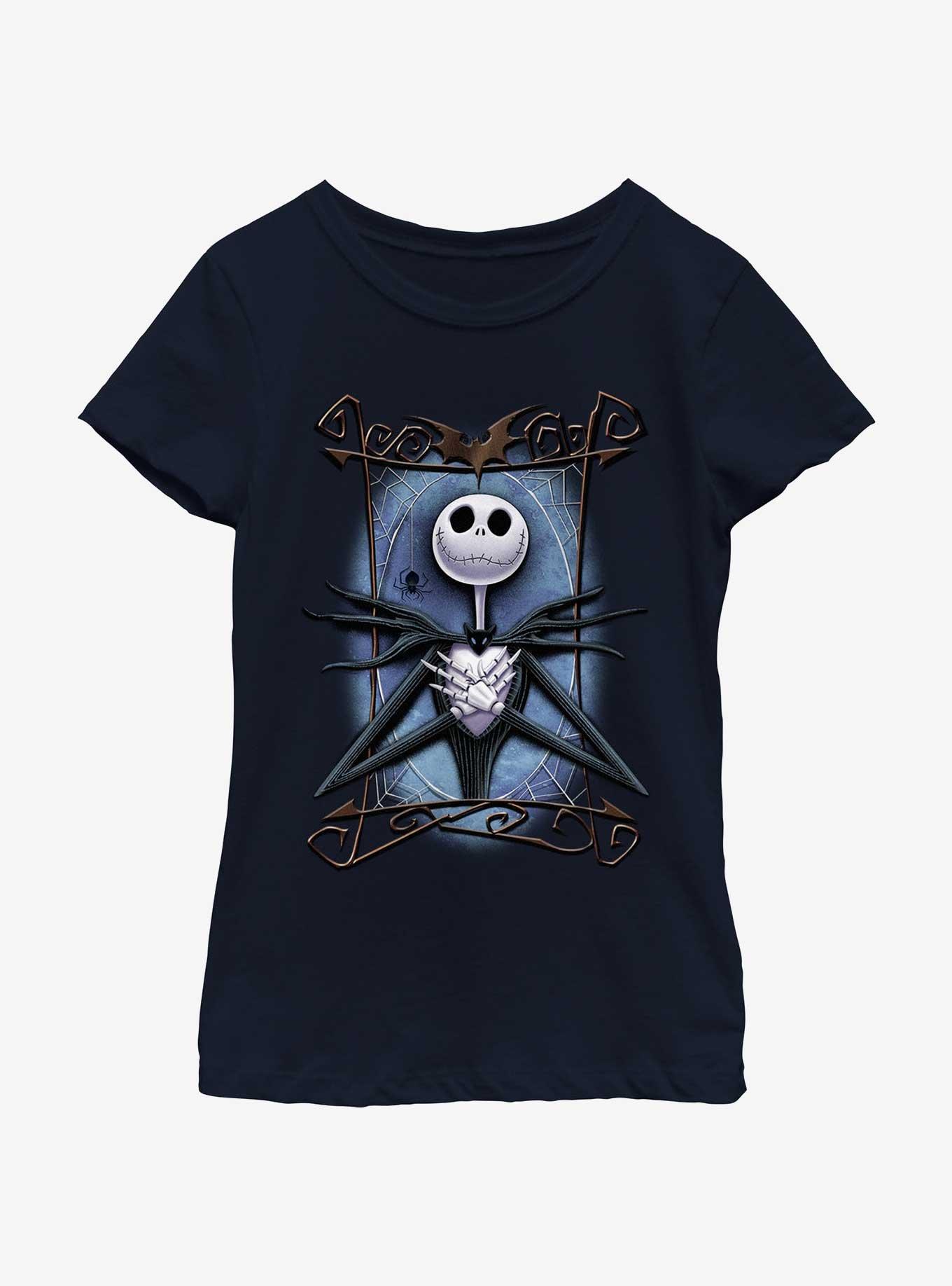 Disney The Nightmare Before Christmas Framed Jack Youth Girls T-Shirt, , hi-res