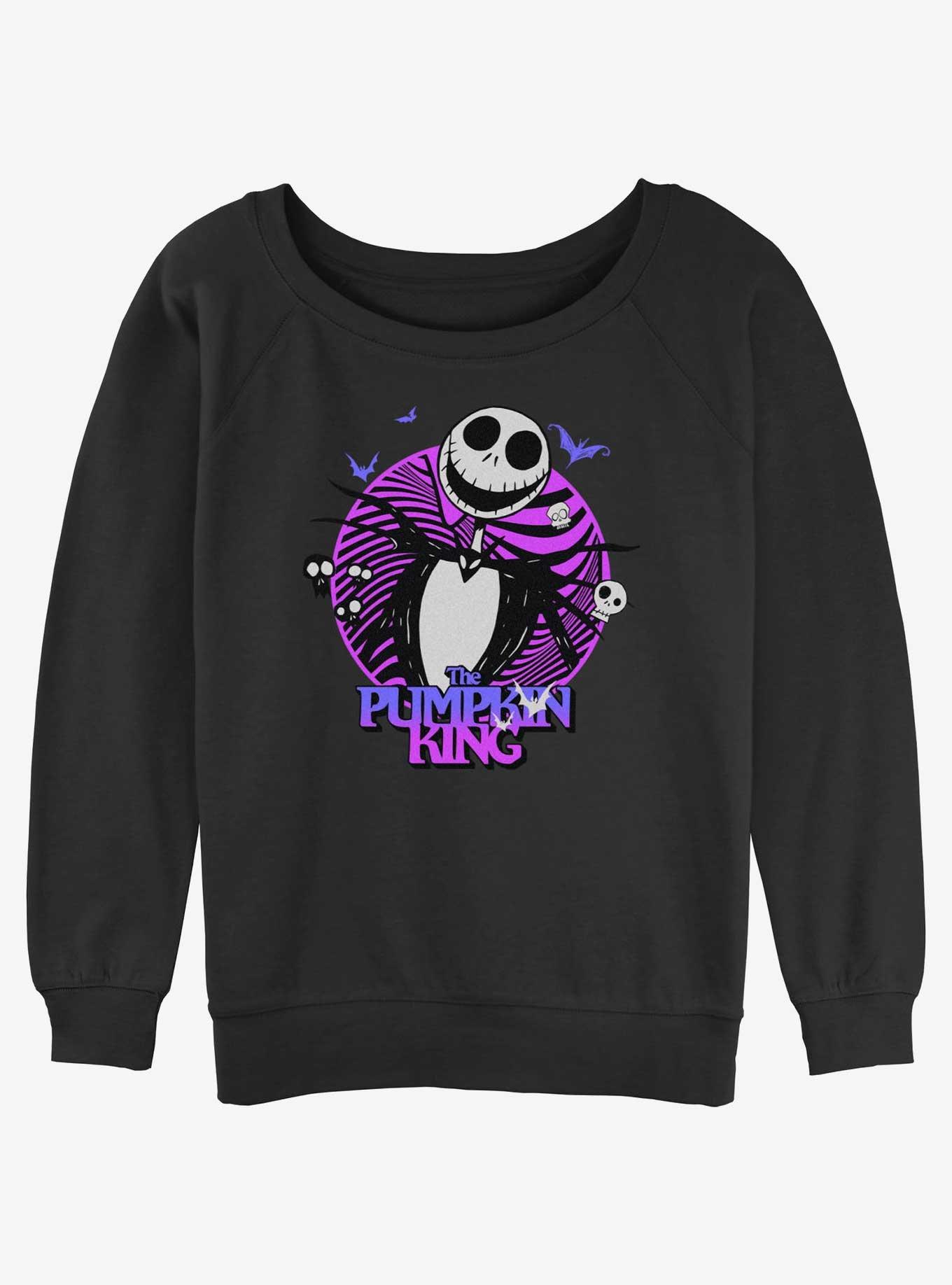 Disney The Nightmare Before Christmas Pumpkin King Jack Womens Slouchy Sweatshirt, , hi-res