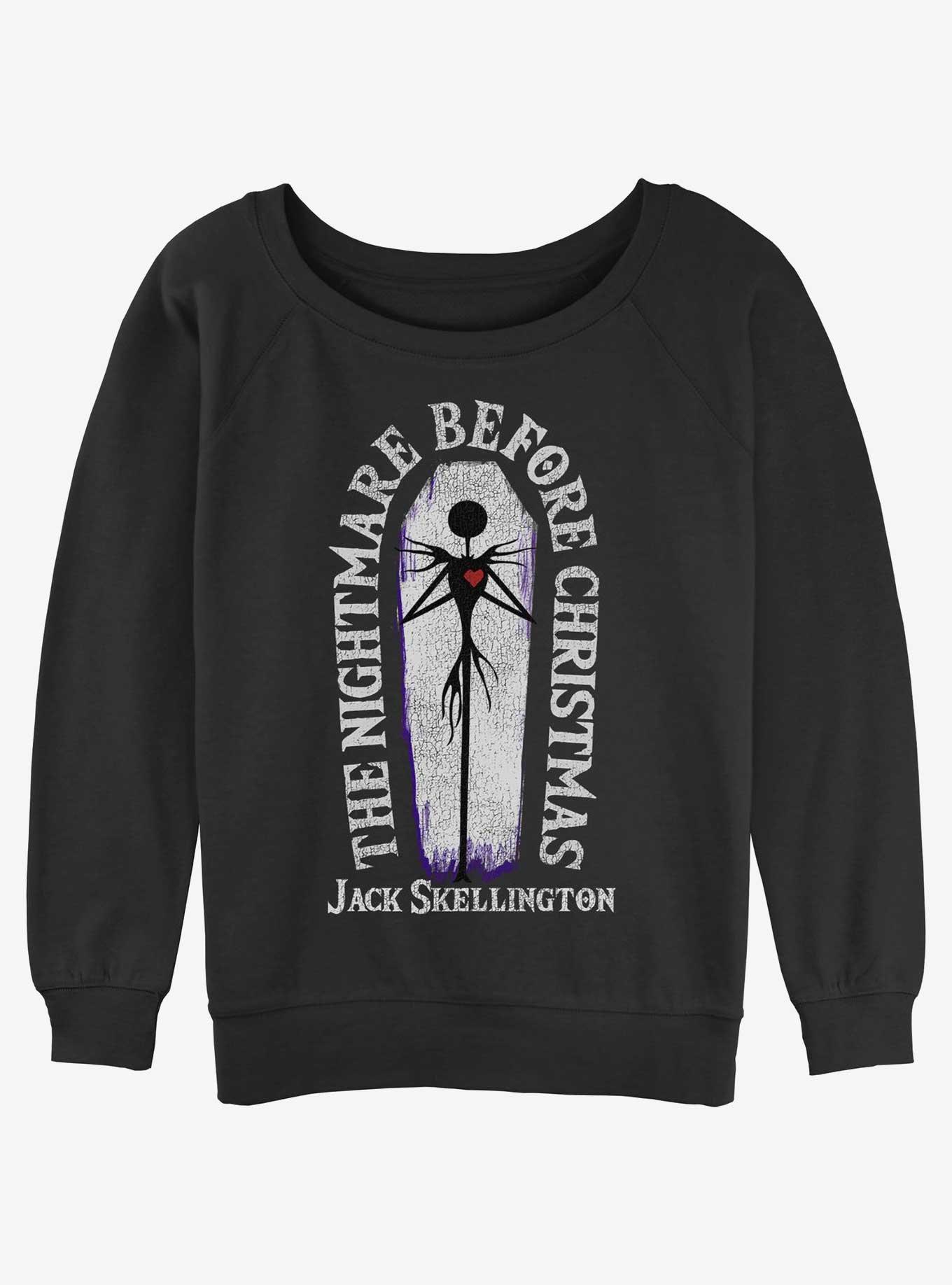 Disney The Nightmare Before Christmas Coffin Womens Slouchy Sweatshirt