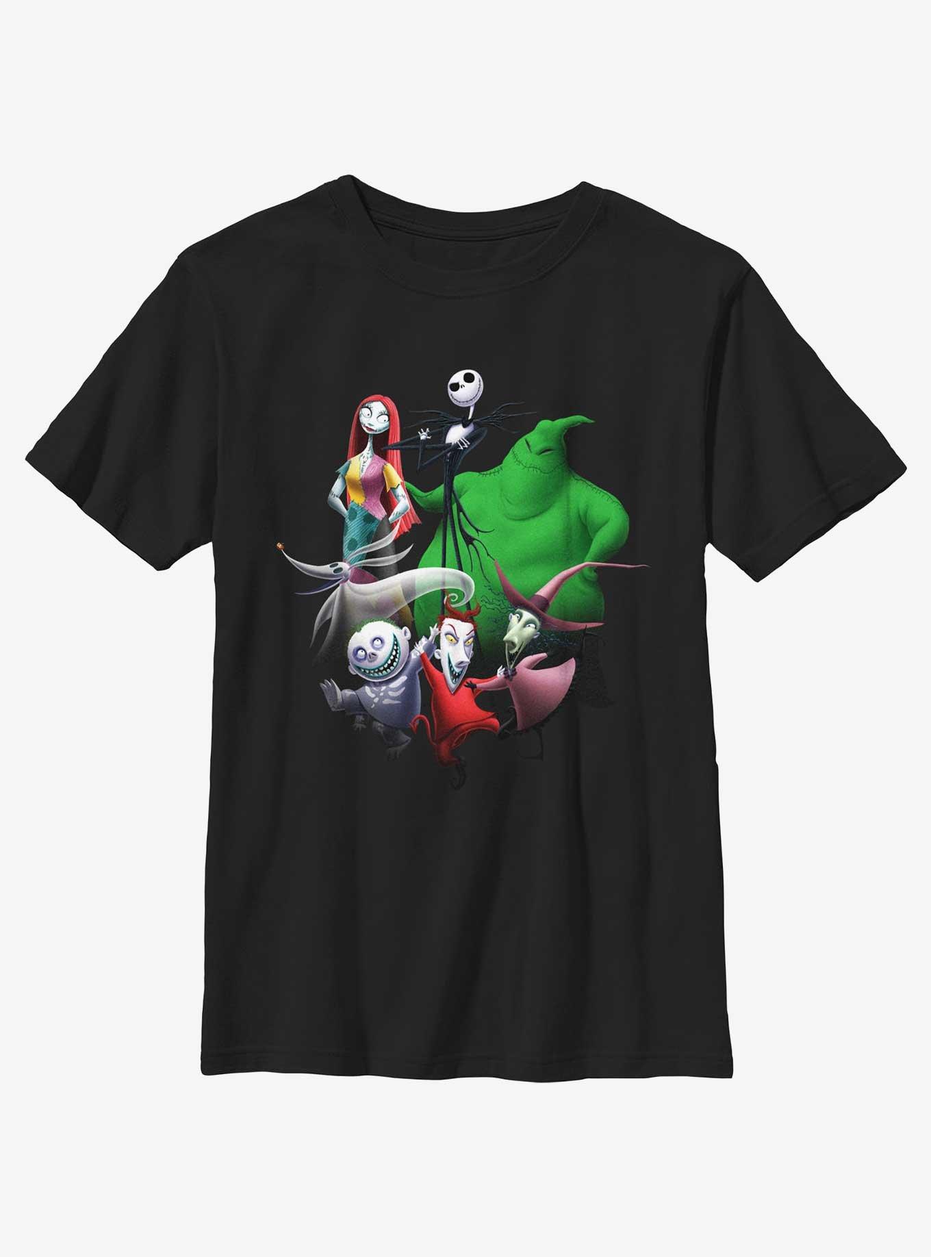 Disney The Nightmare Before Christmas Character Groupshot Neon Youth T-Shirt, , hi-res