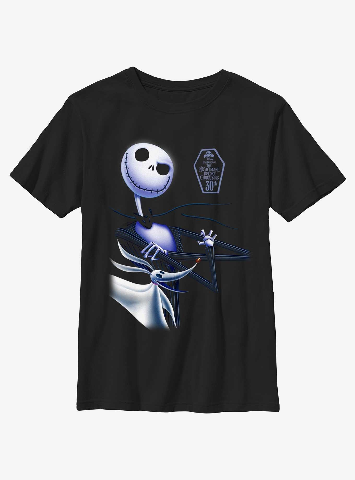 Disney The Nightmare Before Christmas Jack And Zero Youth T-Shirt, BLACK, hi-res