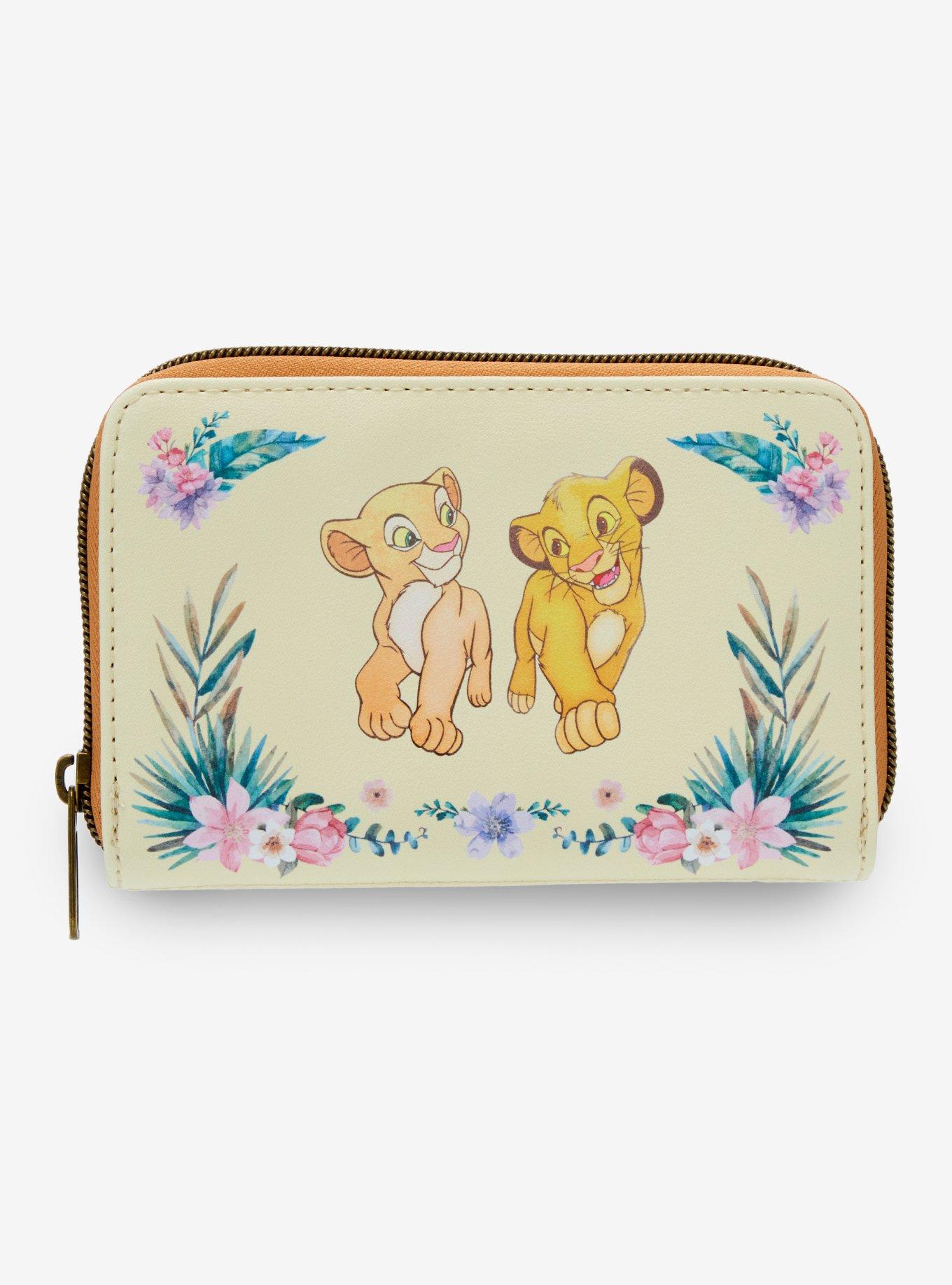 Loungefly Disney The Lion King Simba & Nala Floral Mini Zipper Wallet, , hi-res