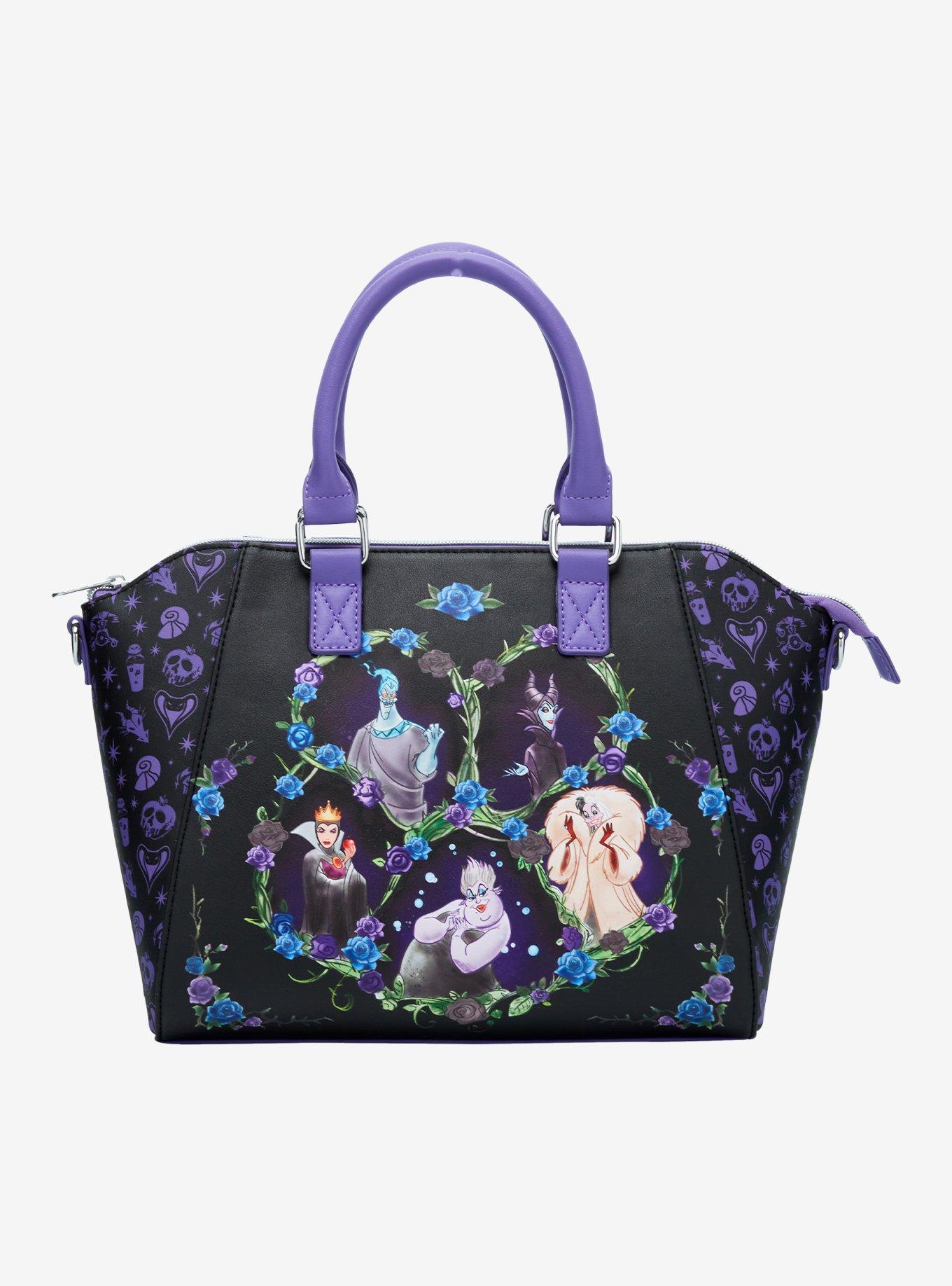 Loungefly Disney Villains Floral Icons Satchel Bag