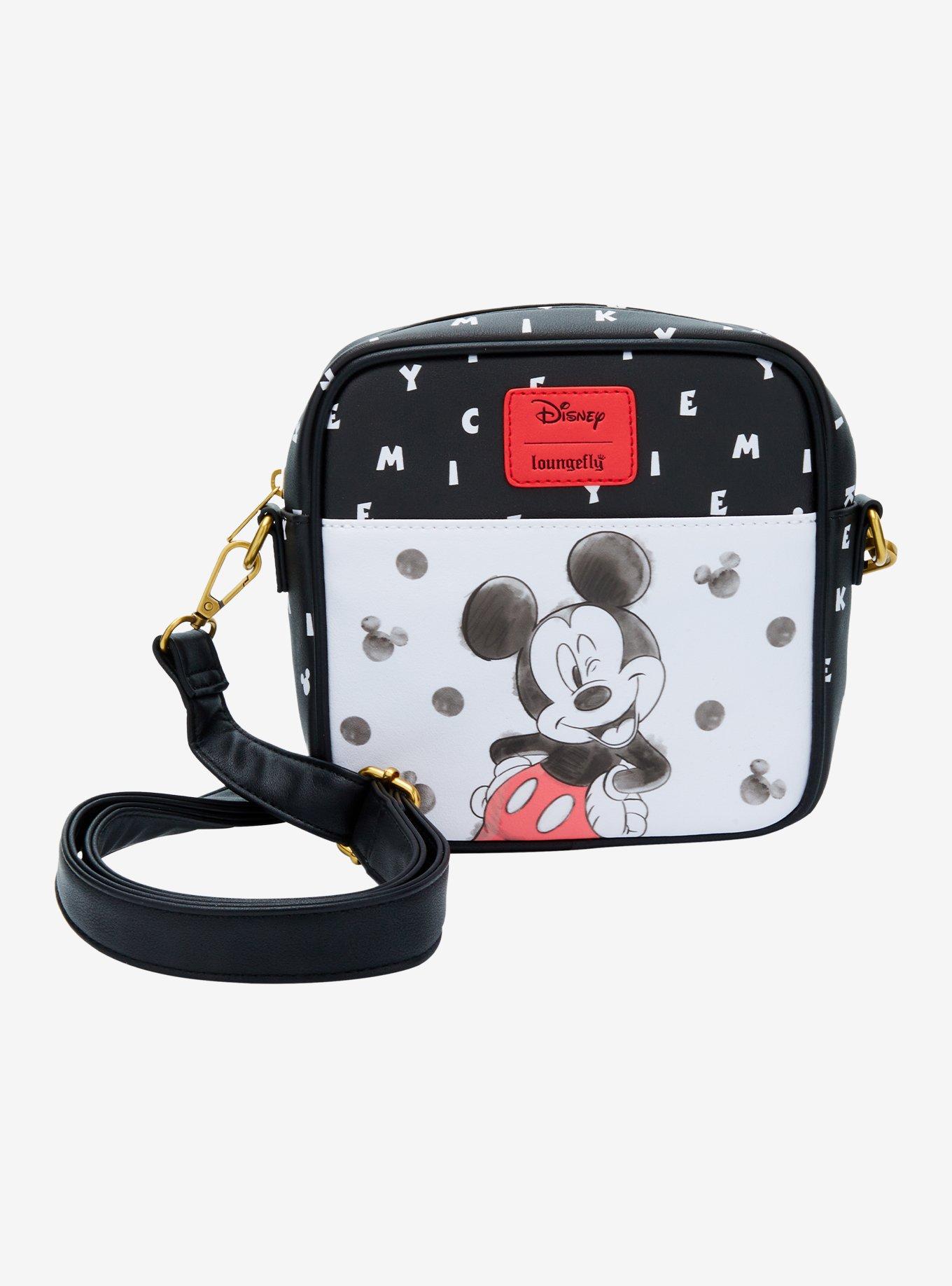 Loungefly Disney Mickey Mouse Watercolor Crossbody Bag, , hi-res