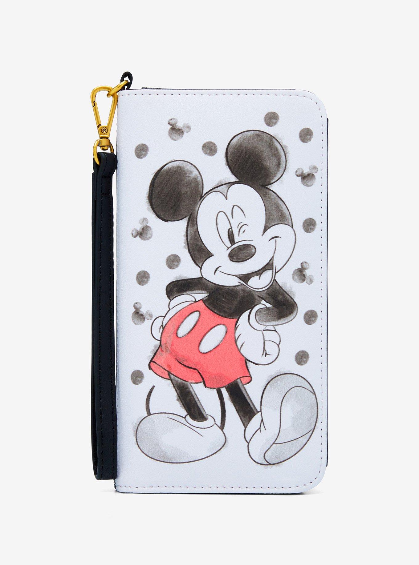 Loungefly Disney Mickey Mouse Watercolor Tech Wallet, , hi-res