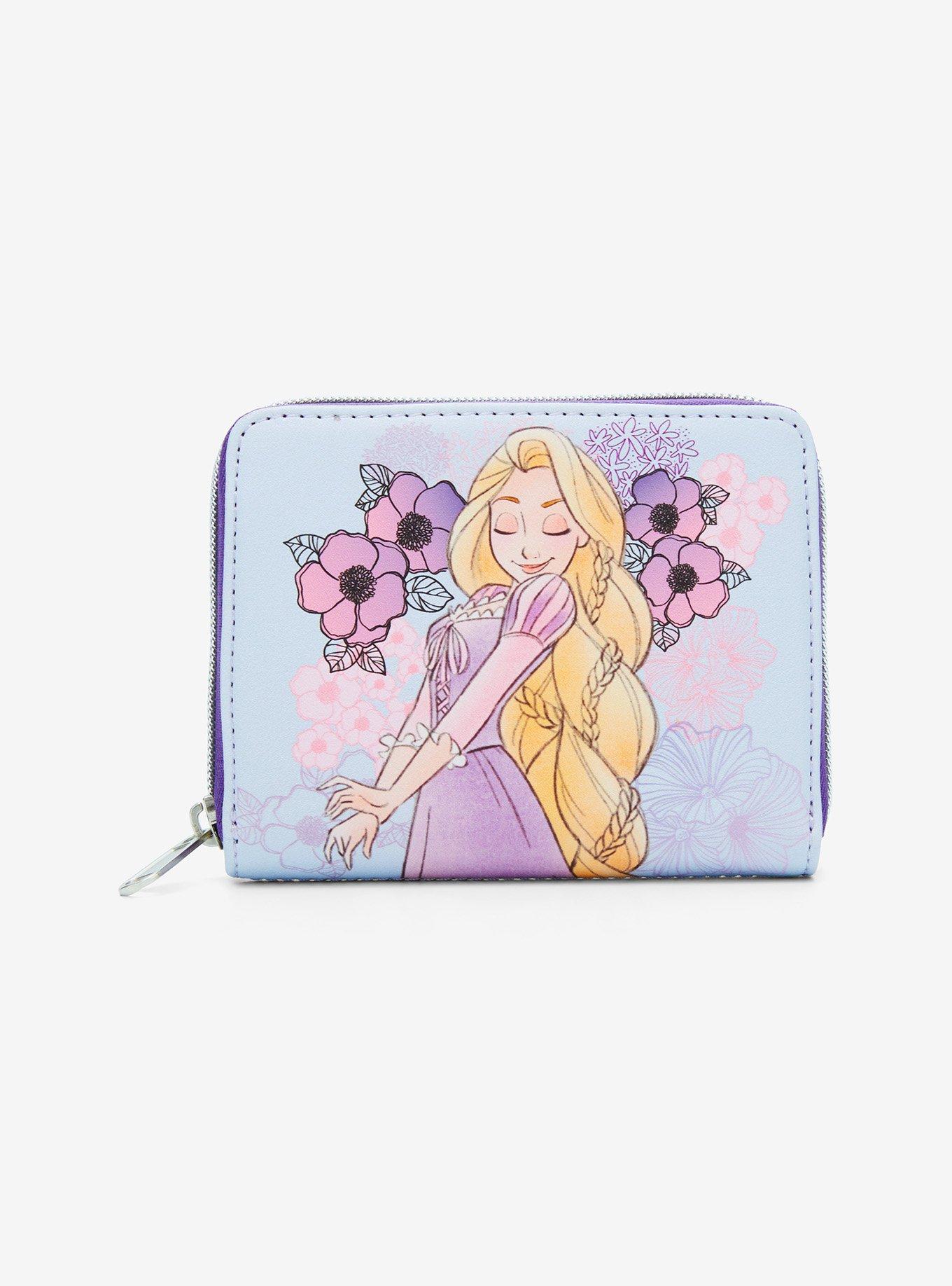 Loungefly Disney Tangled Rapunzel Pastel Flowers Mini Zipper Wallet, , hi-res