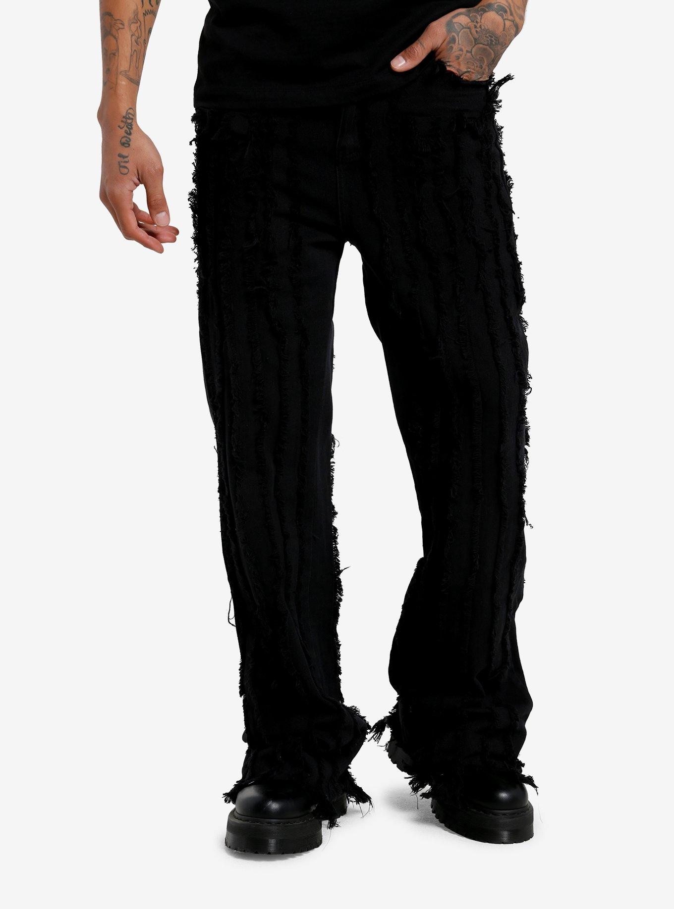 アメリカ発【HELLOICE】Street Patch Ripped Straight-leg Jeans アメリカ発【HELLOICE】Street Patch Ripped Straight-leg Jeans