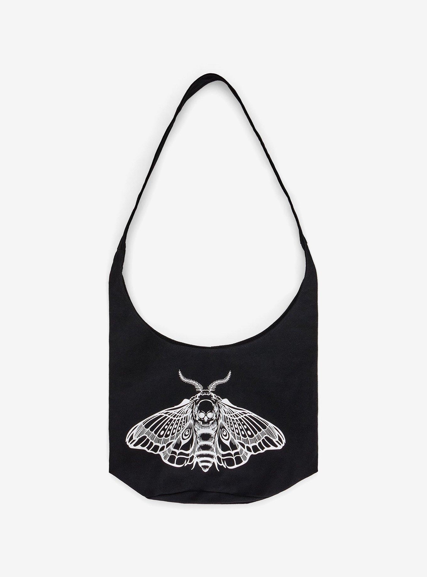 Death Moth Canvas Slouch Bag, , hi-res