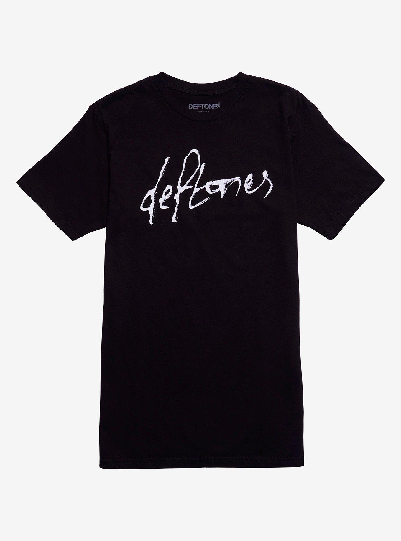 Deftones Cursive Logo T-Shirt, BLACK, hi-res