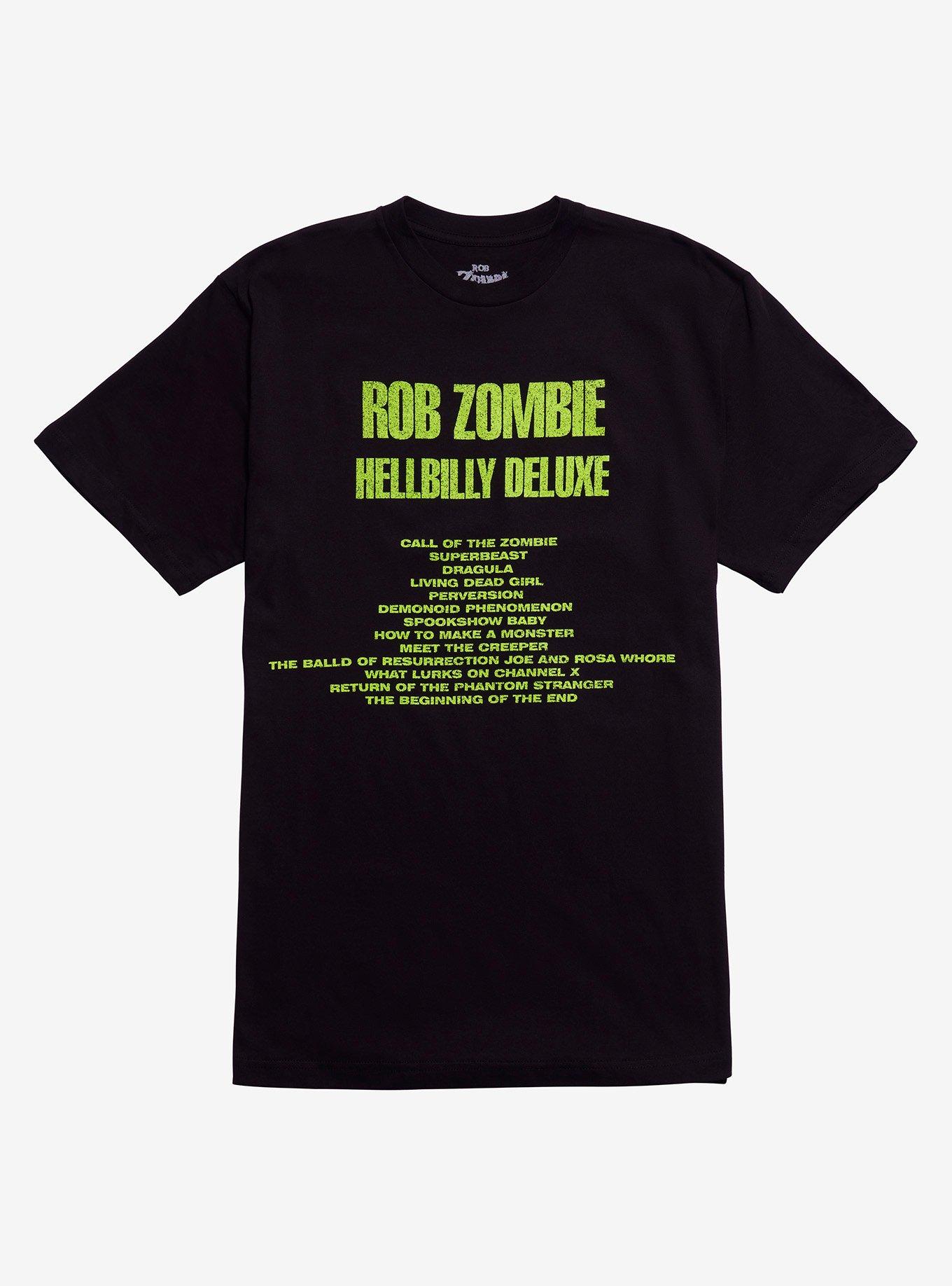 Rob Zombie Hellbilly Deluxe Tracklist Two-Sided T-Shirt, , hi-res