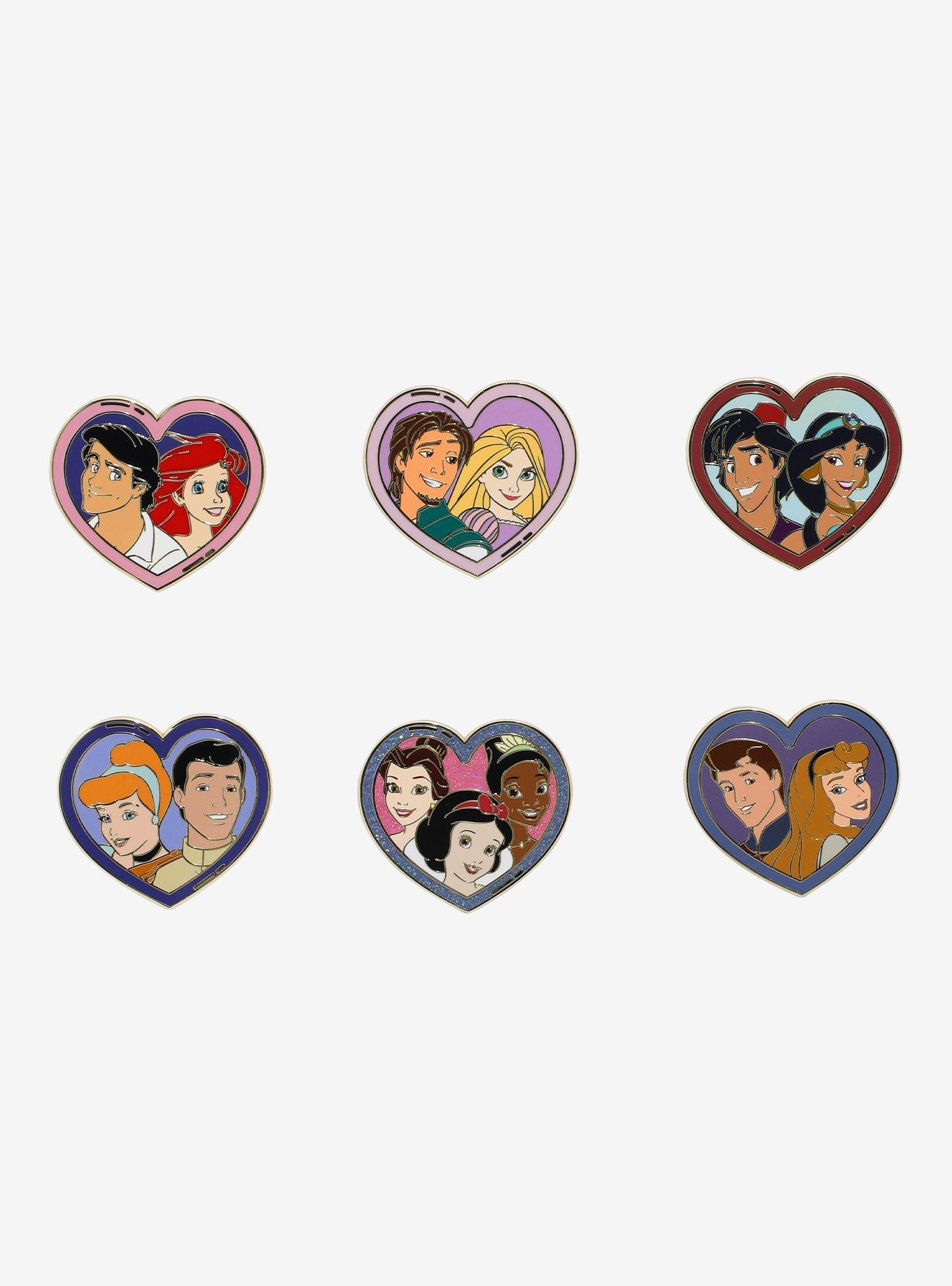 Loungefly Disney Couple Heart Blind Box Enamel Pin, , hi-res