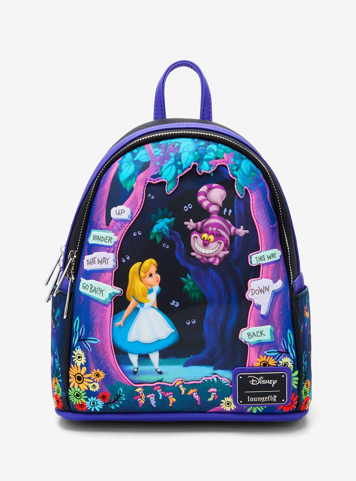 Loungefly Disney Alice In Wonderland Alice & Cheshire Cat Lenticular Mini Backpack, , hi-res
