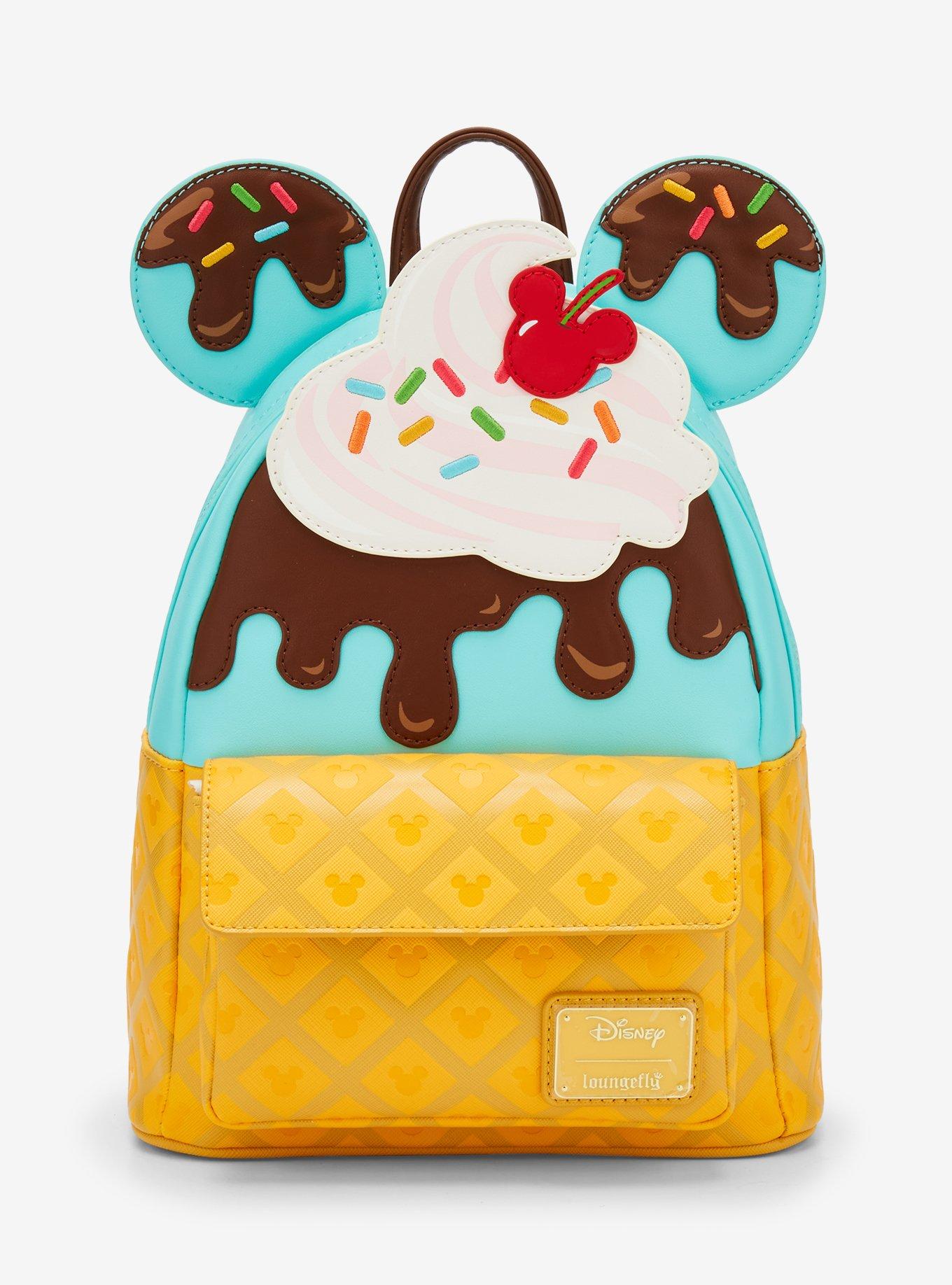 Loungefly Disney Mickey Mouse Ice Cream Cone Figural Mini Backpack, , hi-res