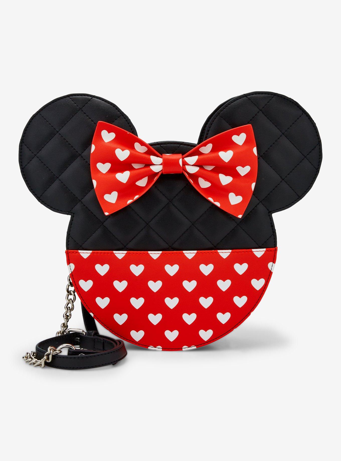 Loungefly Disney Mickey & Minnie Hearts Double Sided Crossbody Bag, , hi-res