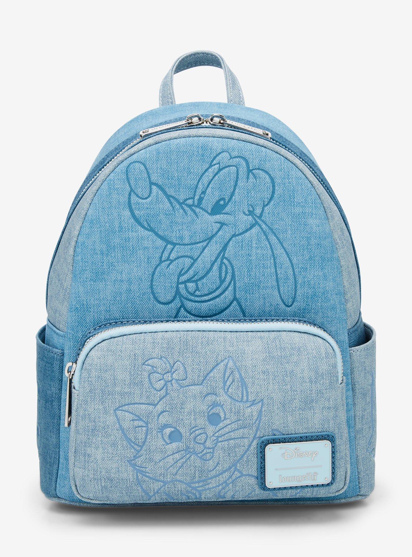 Loungefly Disney Dogs & Cats Denim Mini Backpack, , hi-res