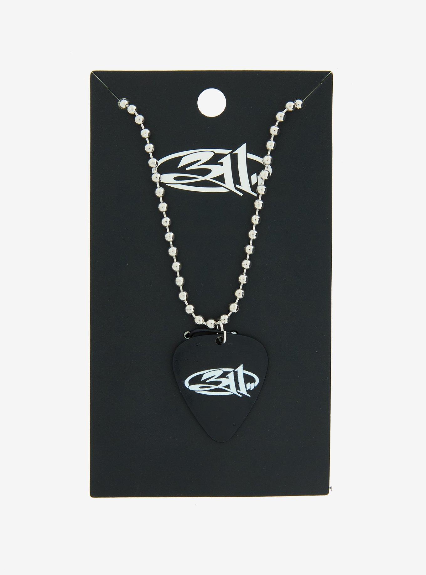 311 Guitar Pick Ball Chain Necklace, , hi-res