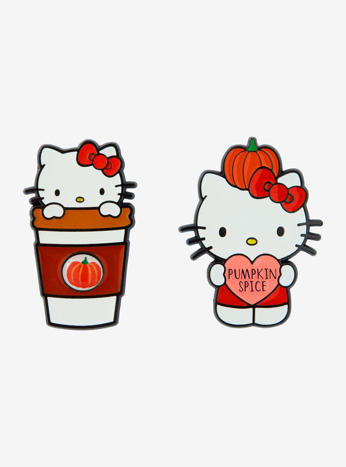 Hello Kitty Pumpkin Spice Enamel Pin Set, , hi-res