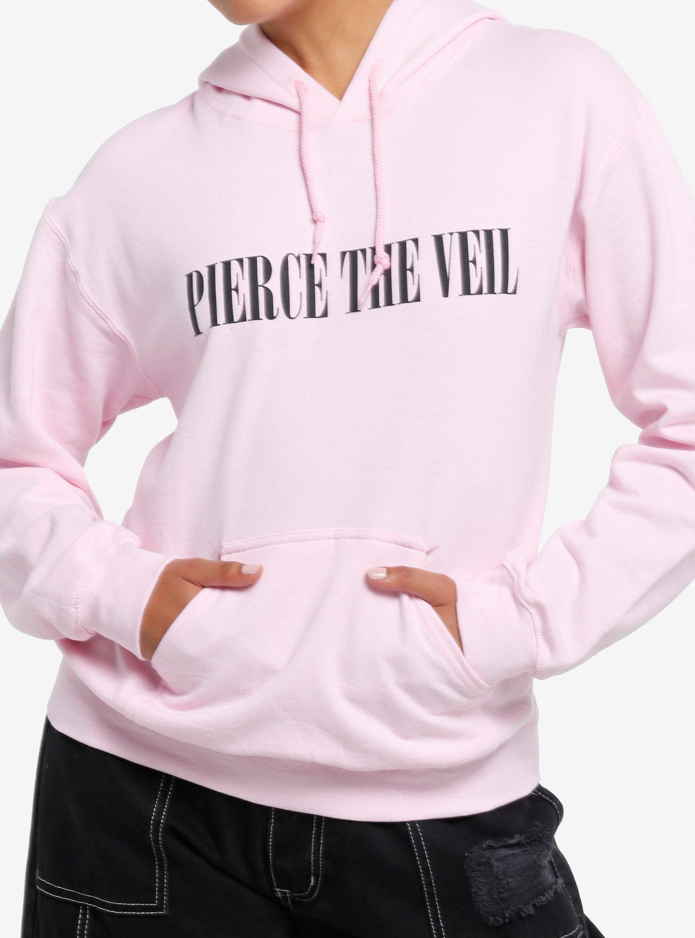 Pierce The Veil Floral & Fading Hoodie, PINK, hi-res