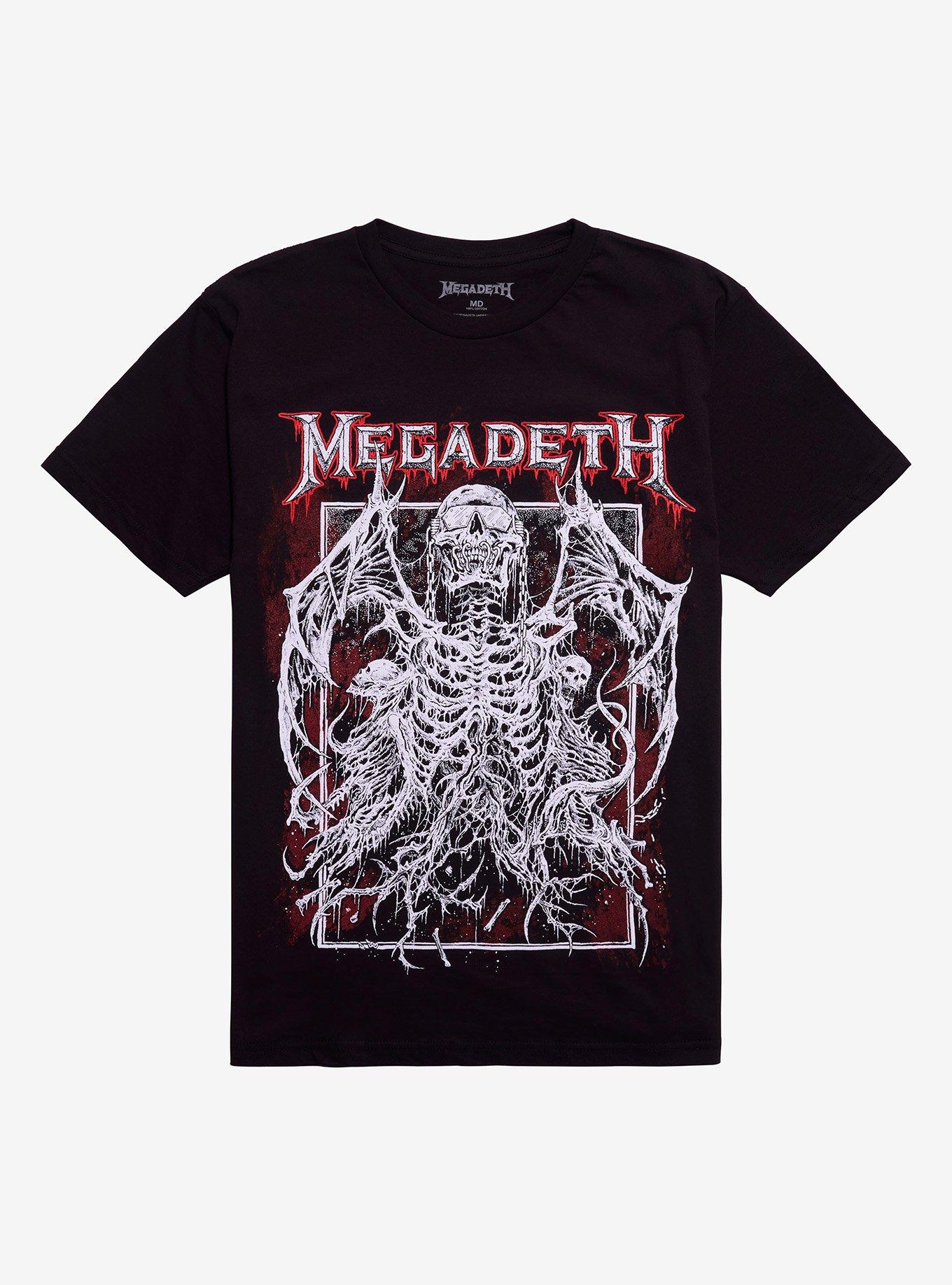 Megadeth Vic Rattlehead Skeleton Wings T-Shirt, , hi-res