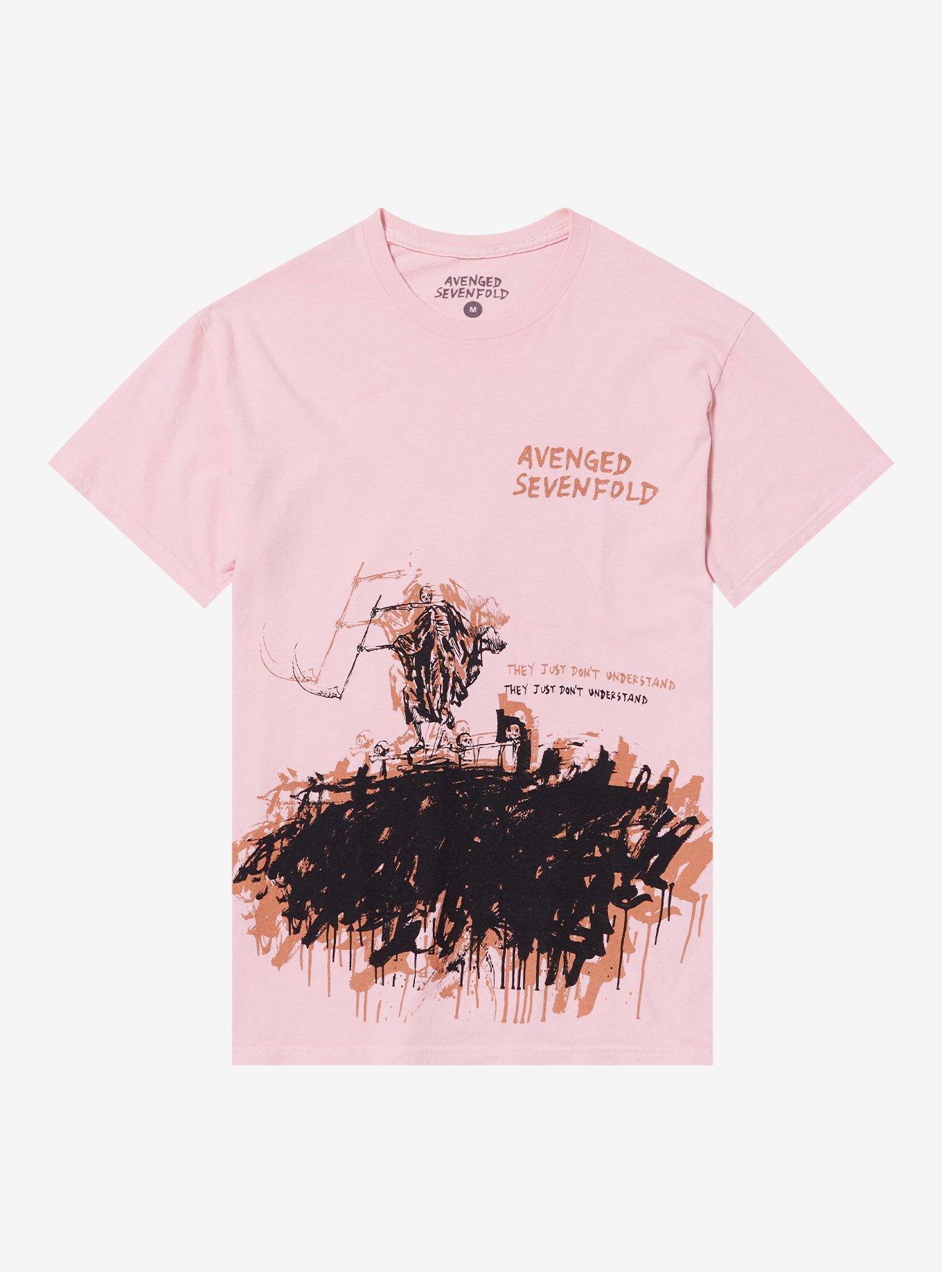 Avenged Sevenfold They Just Don't Understand Pink T-Shirt, , hi-res