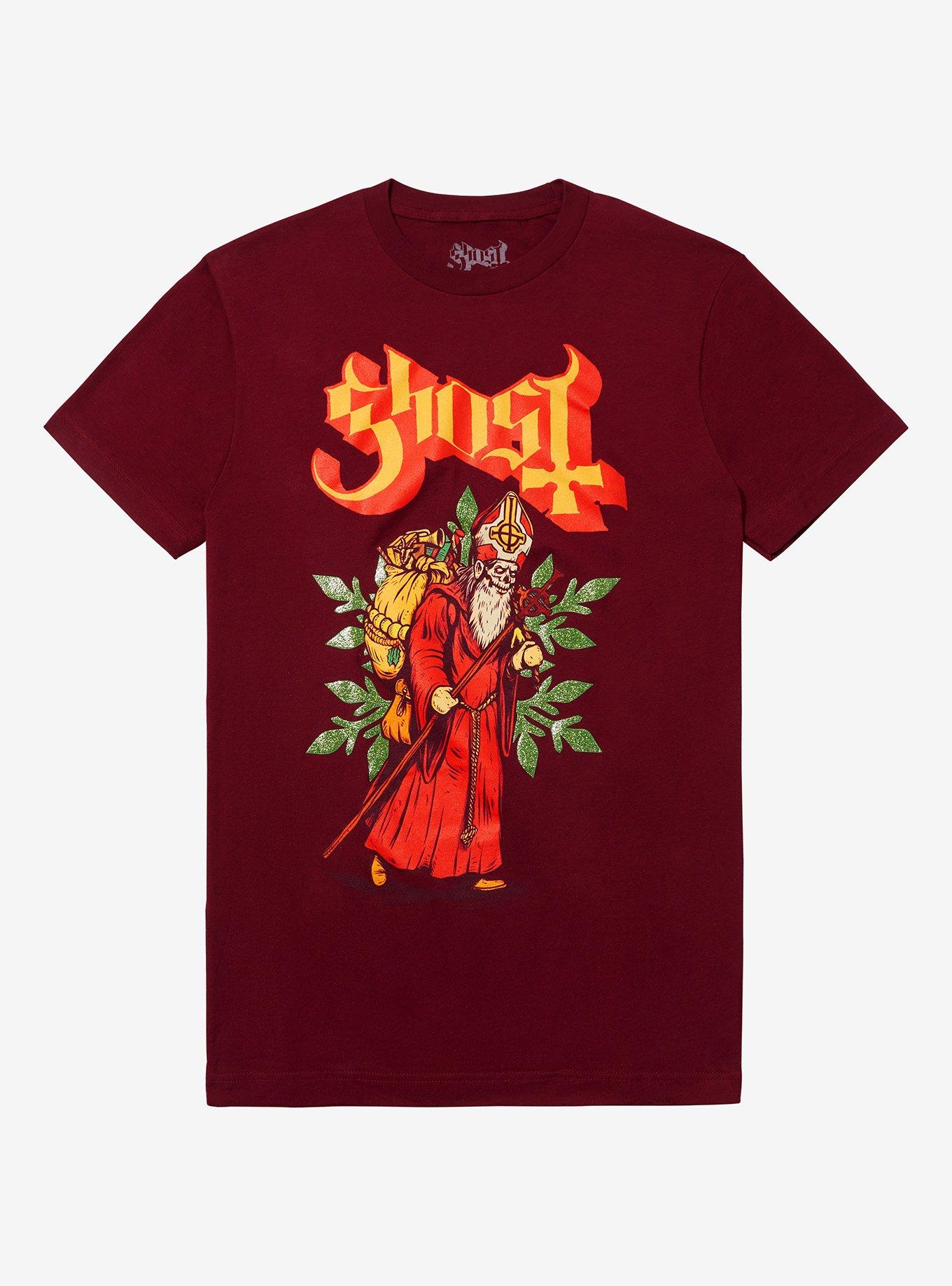 Ghost Papa Noel Glitter Relaxed Fit Girls T-Shirt, , hi-res