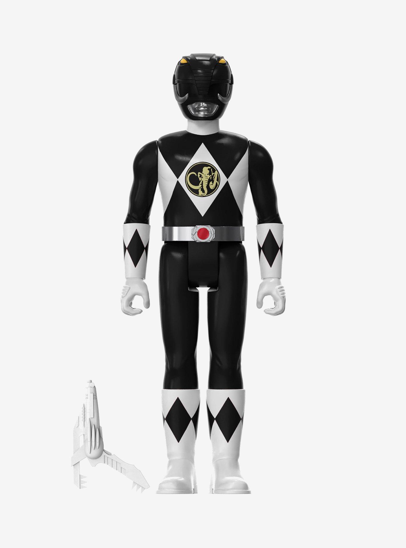 Super7 ReAction Mighty Morphin Power Rangers Black Ranger Figure (SDCC Triangle Box Edition), , hi-res