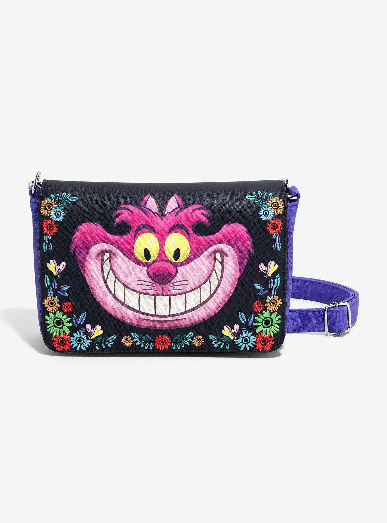Loungefly Disney Alice In Wonderland Cheshire Cat Floral Crossbody Bag, , hi-res