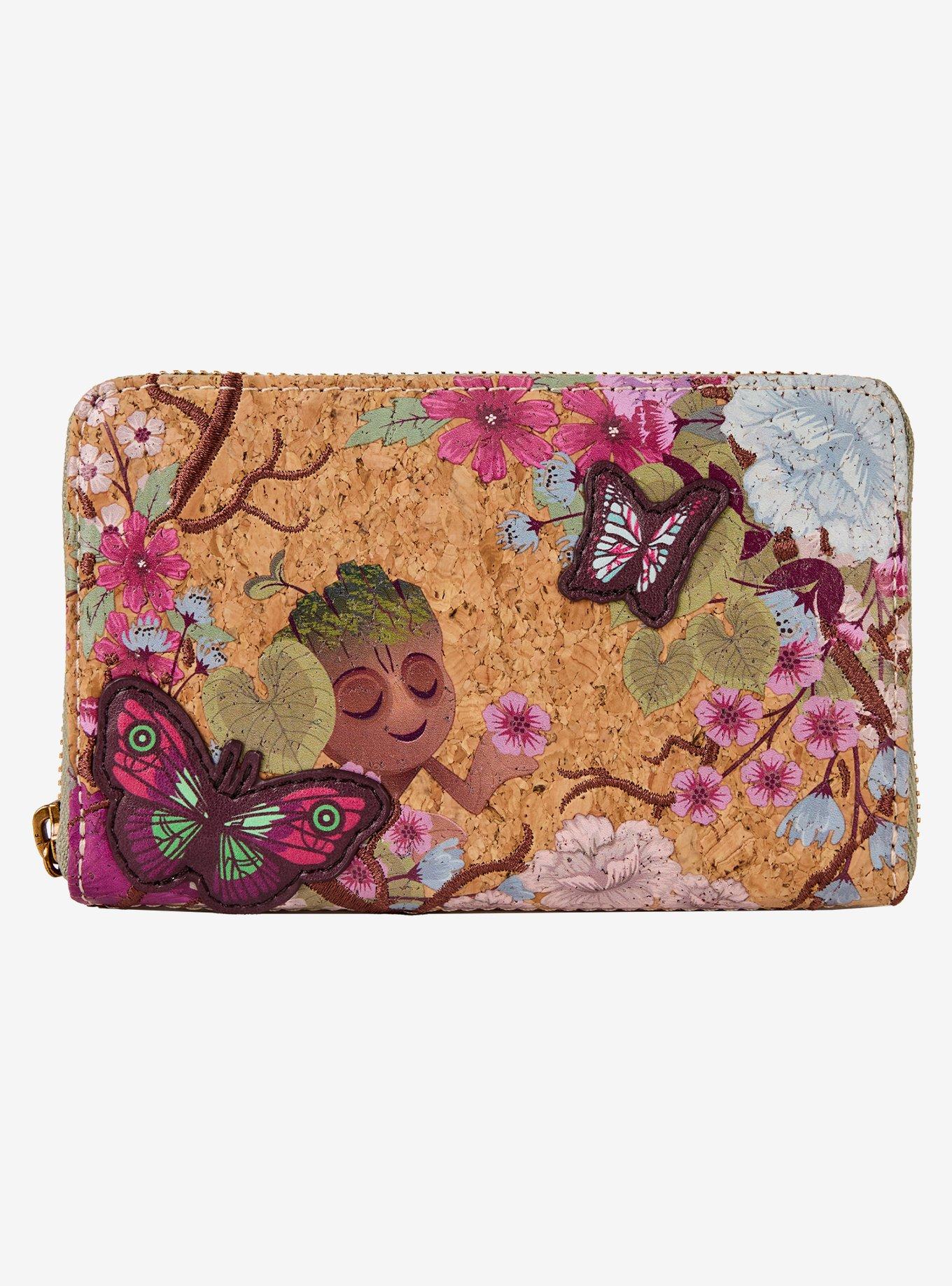 Loungefly Marvel Guardians Of The Galaxy Groot Floral Zipper Wallet, , hi-res