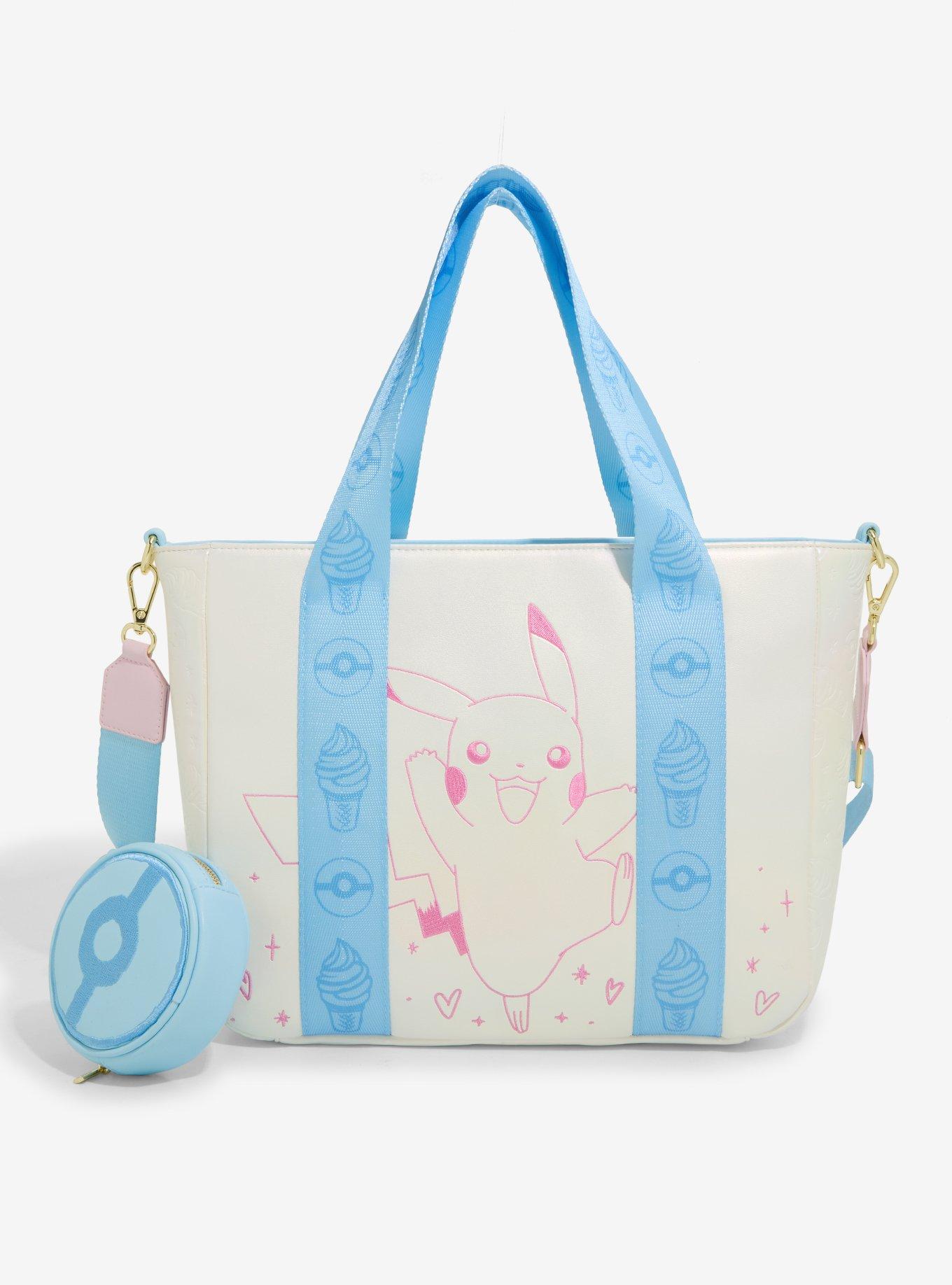 Loungefly Pokemon Pikachu Treats Iridescent Tote Bag With Coin