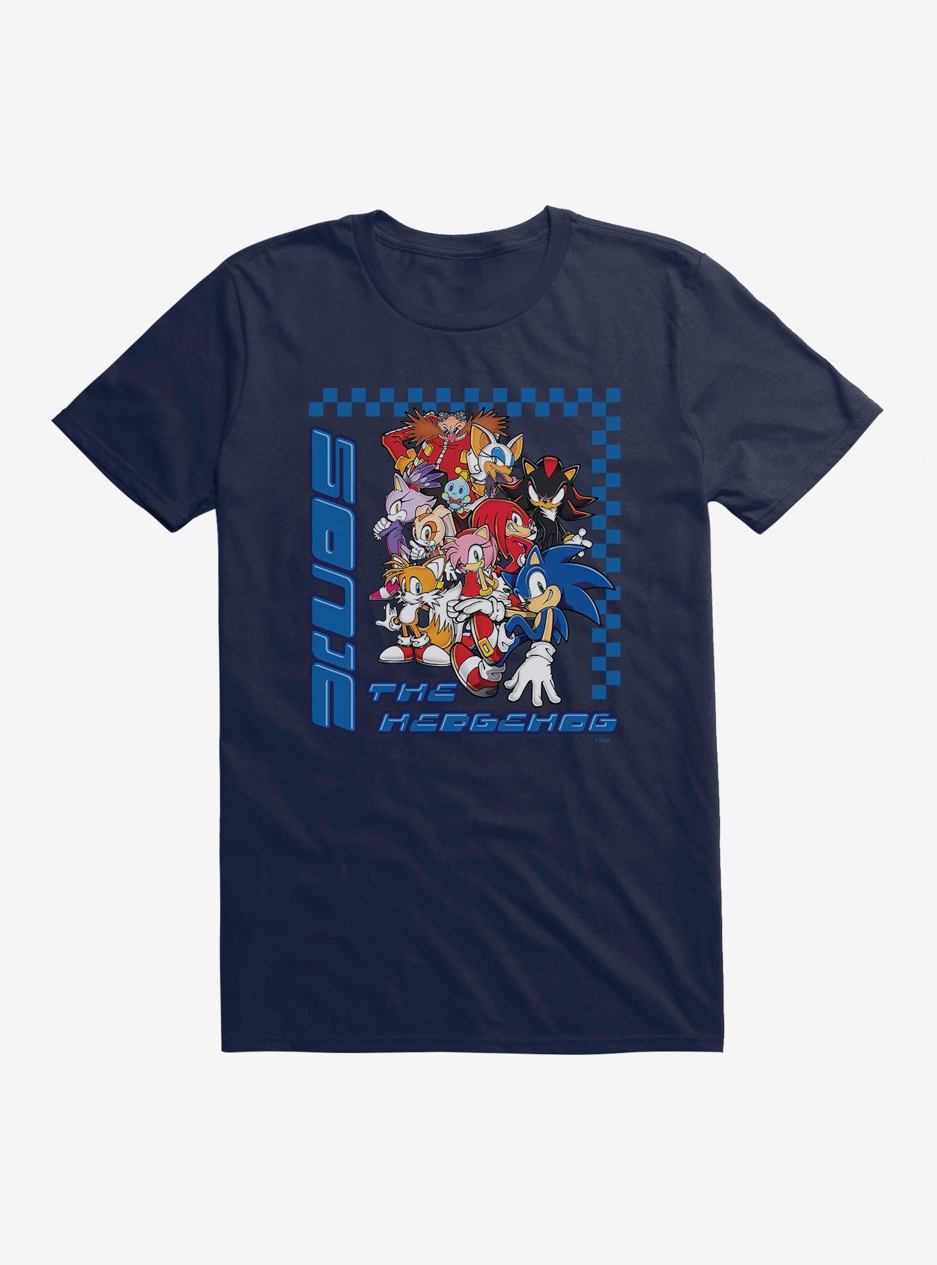 Sonic The Hedgehog Group Checkered T-Shirt, , hi-res