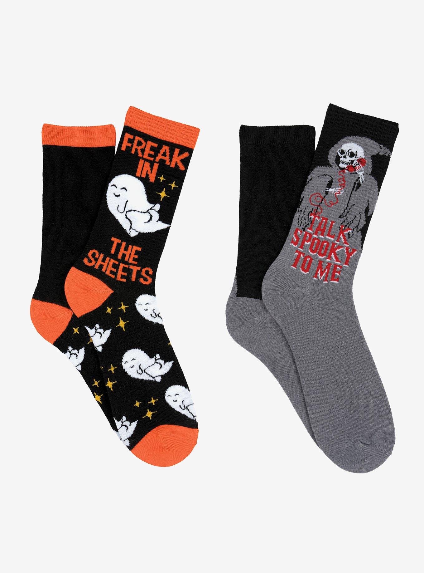 Talk Spooky to Me 2-Pair Unisex Crew Socks, , hi-res