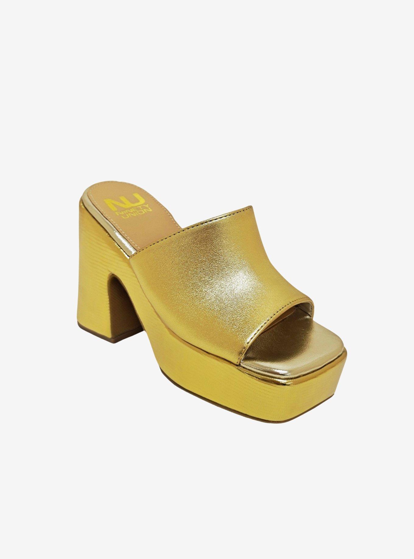 Porto Platform Slide Sandal Gold