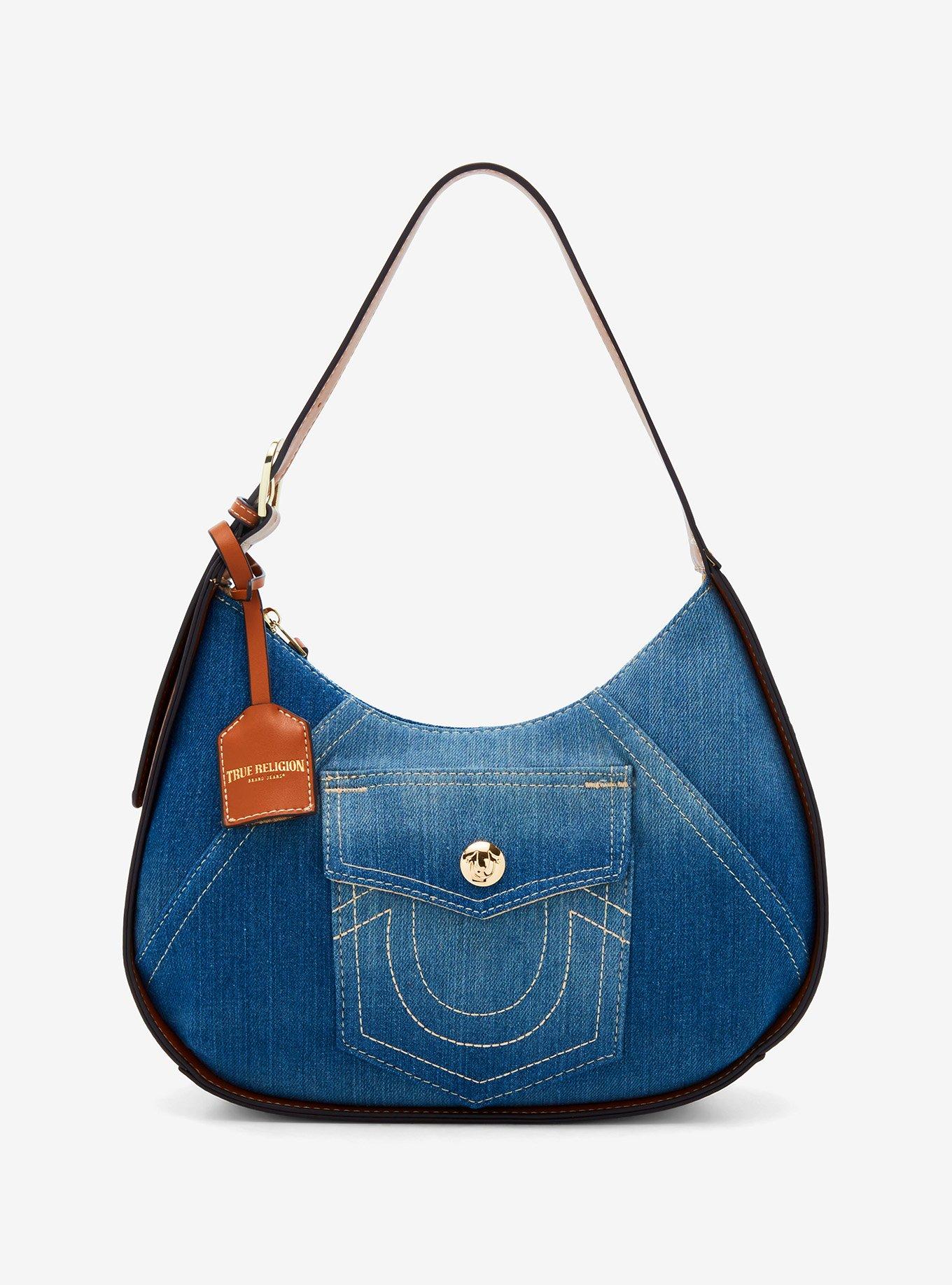 True Religion Horseshoe Pocket Denim Hobo Bag, , hi-res