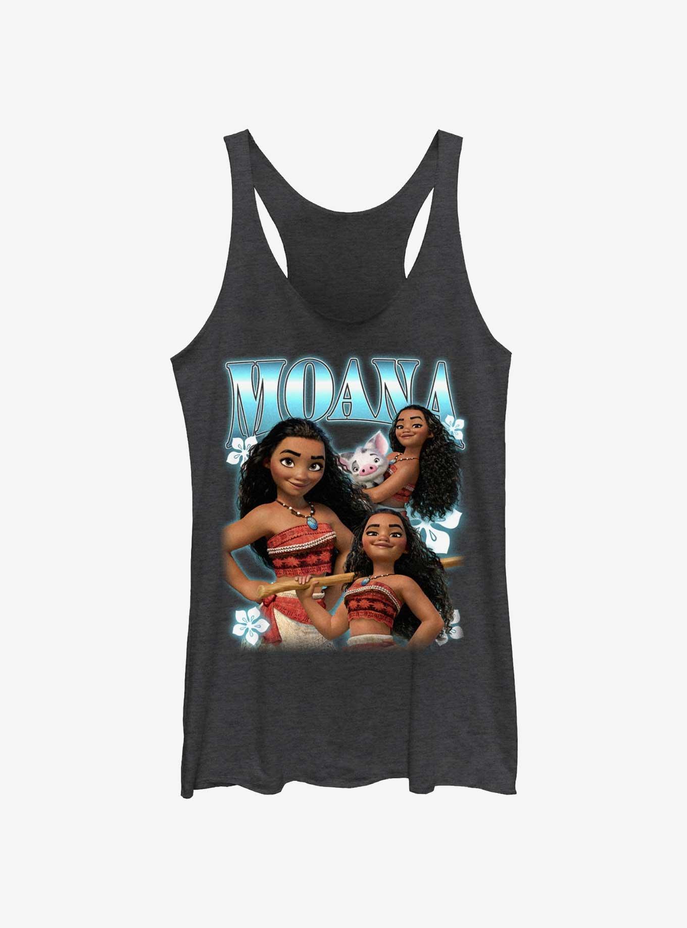 Disney Moana Collage Womens Tank, BLK HTR, hi-res