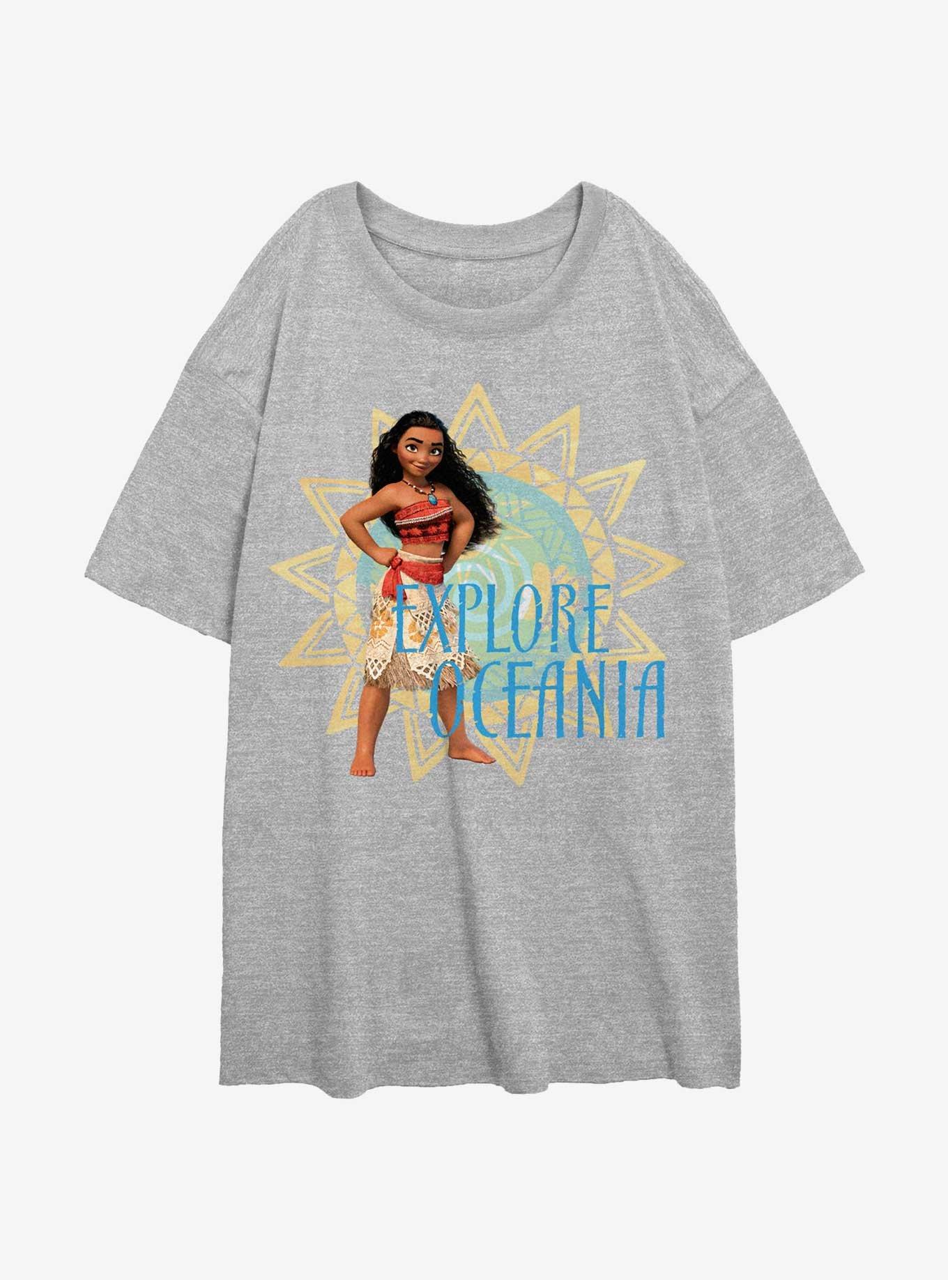 Disney Moana Explore Oceania Womens Oversized T-Shirt