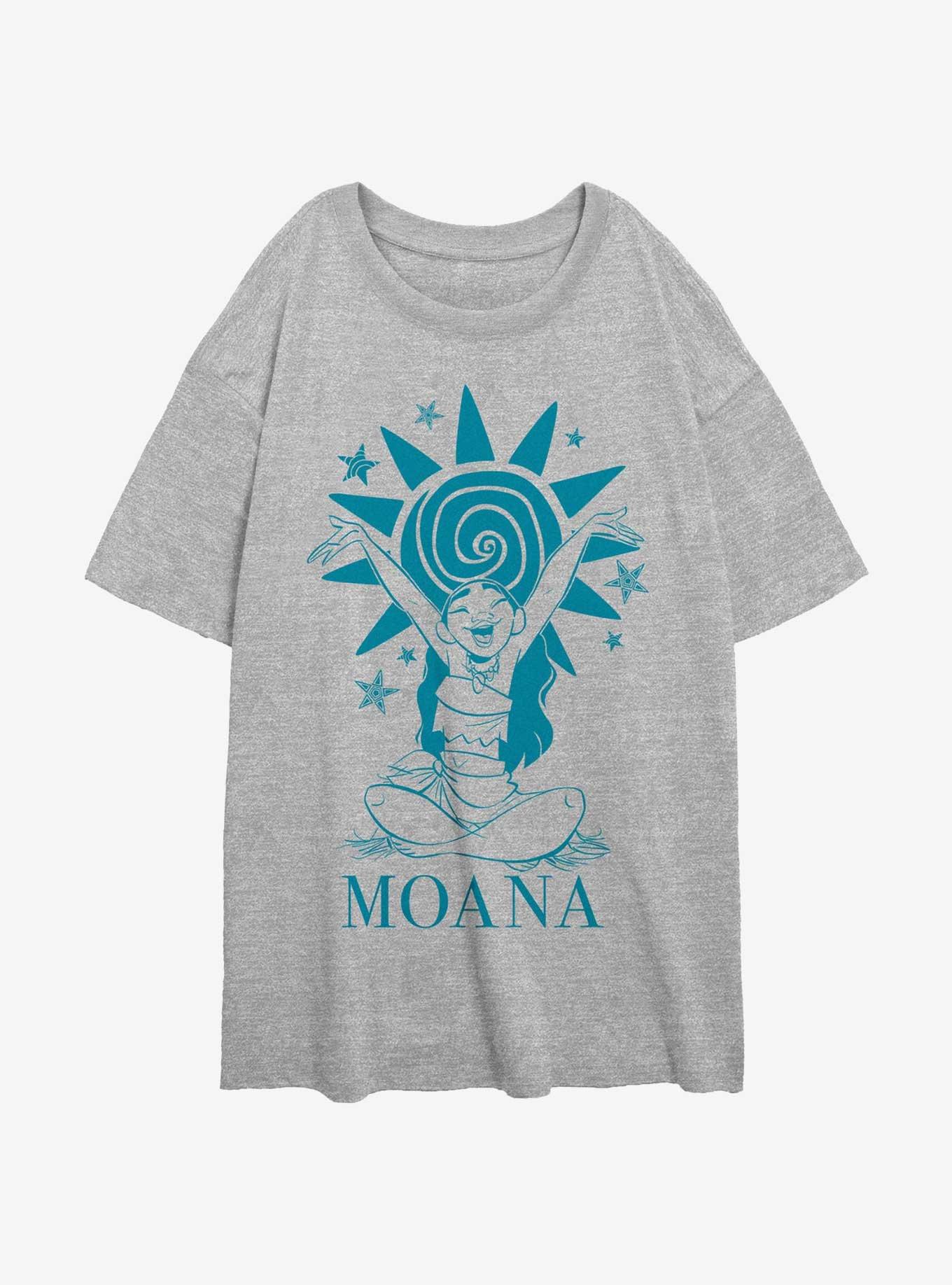 Disney Moana Sun And Stars Womens Oversized T-Shirt, , hi-res