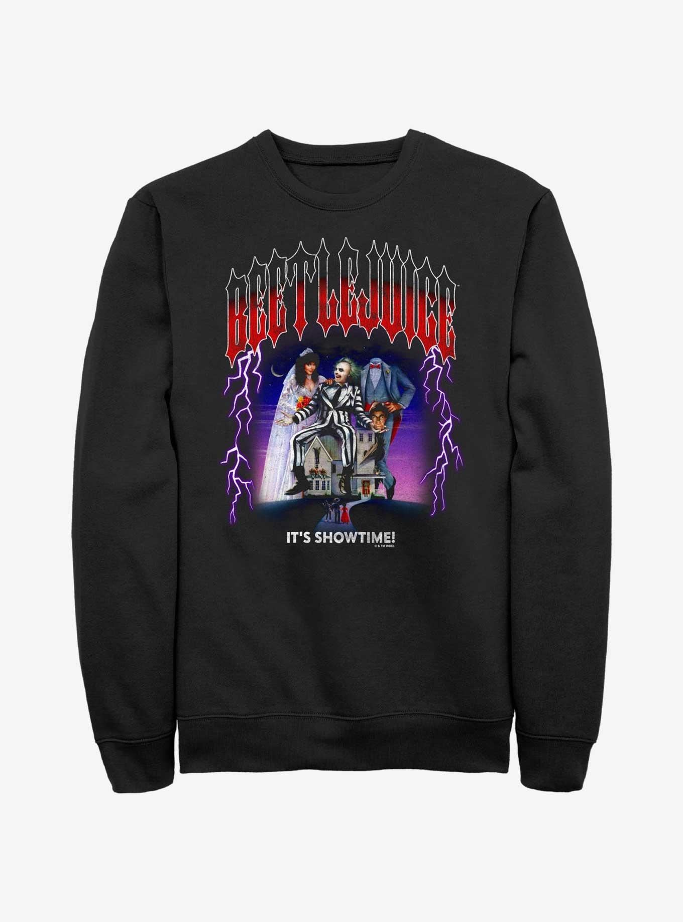 Beetlejuice Heavy Lightning Sweatshirt, BLACK, hi-res