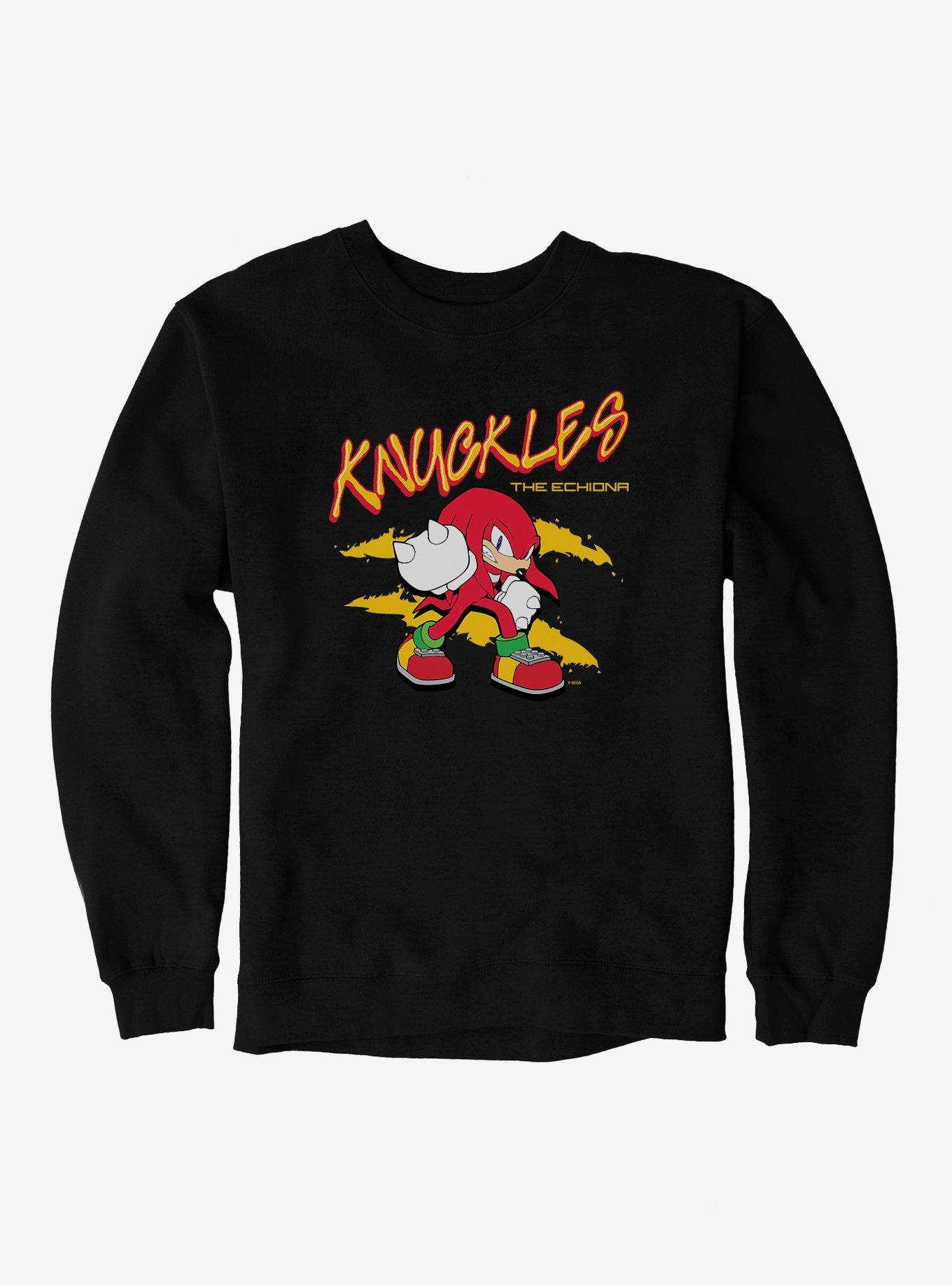 Sonic The Hedgehog Knuckles The Echidna Sweatshirt, BLACK, hi-res