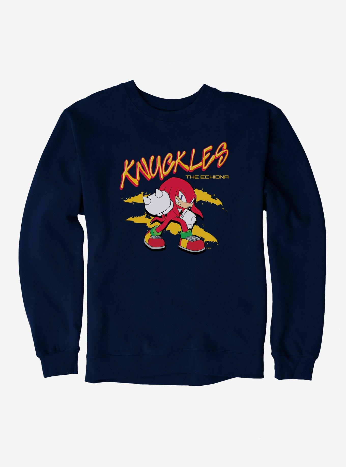 Sonic The Hedgehog Knuckles The Echidna Sweatshirt, NAVY, hi-res