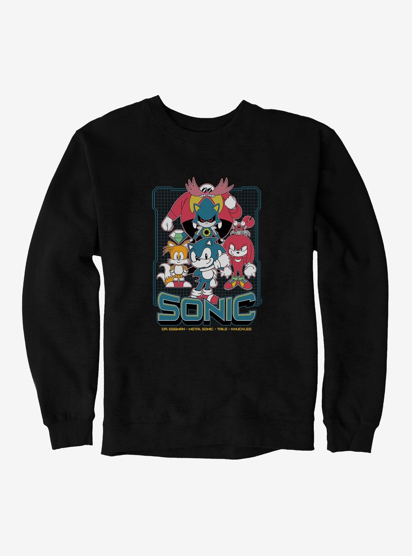 Sonic The Hedgehog Group Retro Sweatshirt, BLACK, hi-res