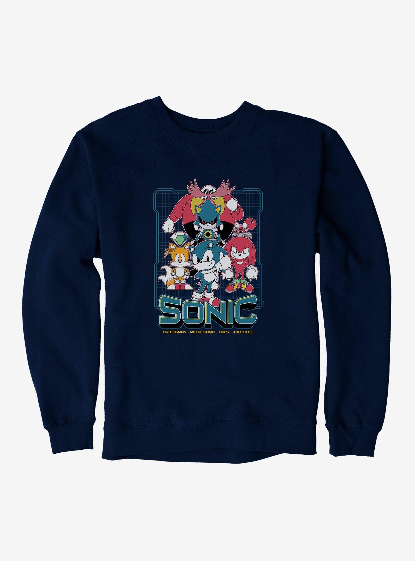 Sonic The Hedgehog Group Retro Sweatshirt, NAVY, hi-res