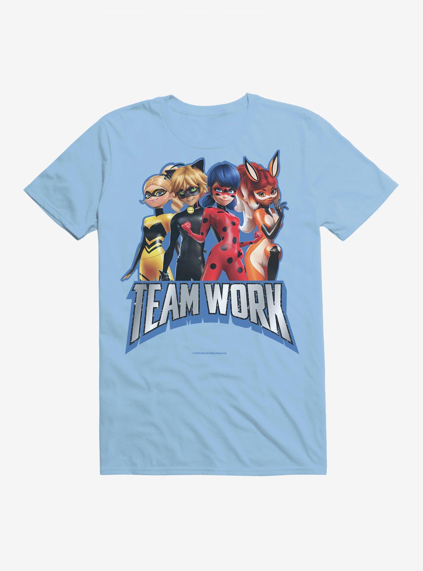 Miraculous: Tales of Ladybug & Cat Noir Teamwork T-Shirt, LIGHT BLUE, hi-res