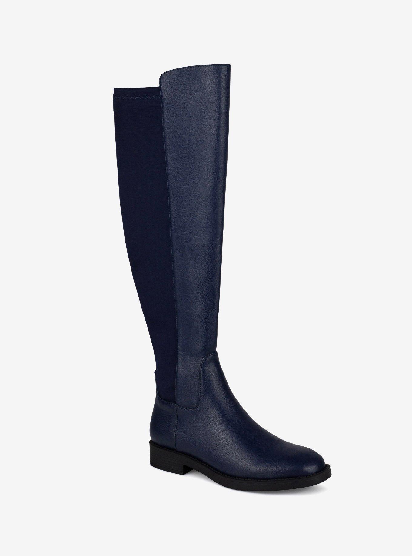 Crush Stretch Riding Boot Navy, , hi-res