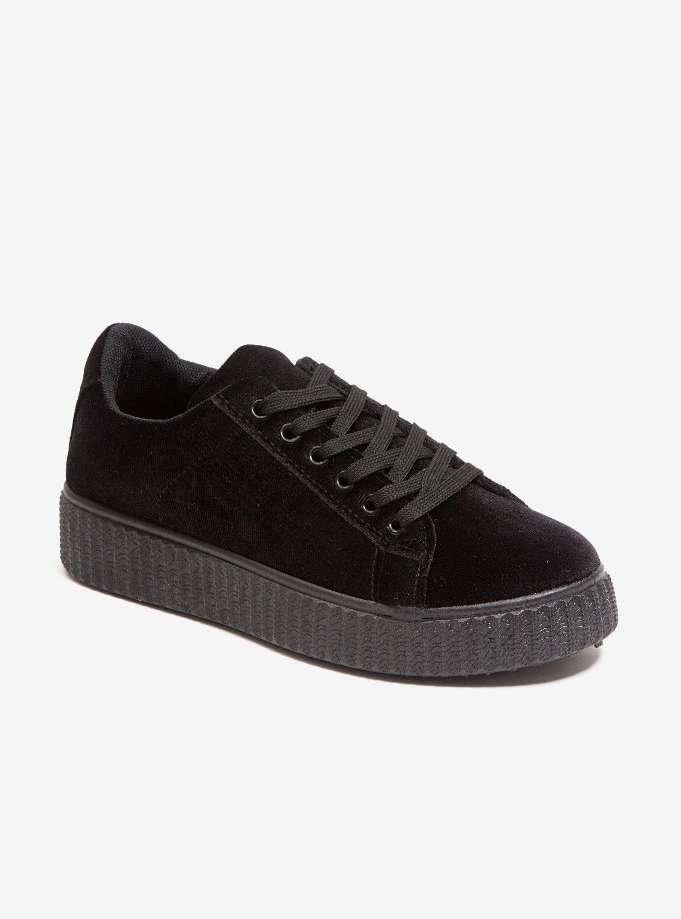 Frenzy Athletic Velvet Sneaker Black