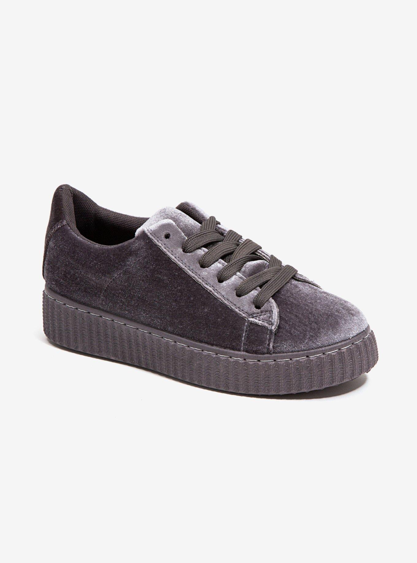 Frenzy Athletic Velvet Sneaker Grey