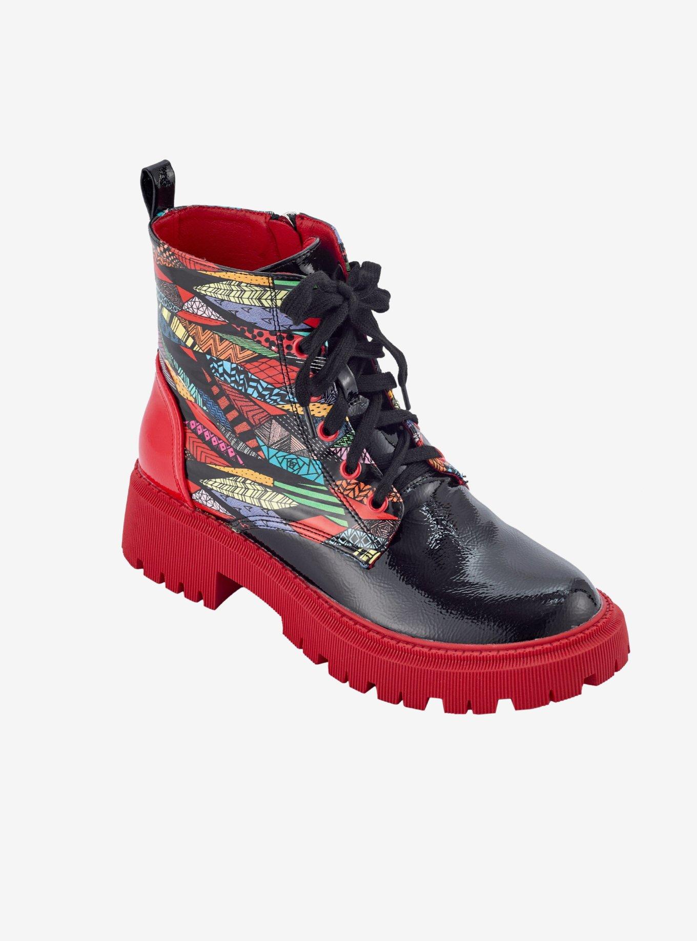 Freeway Multi Patent Lug Sole Bootie Black