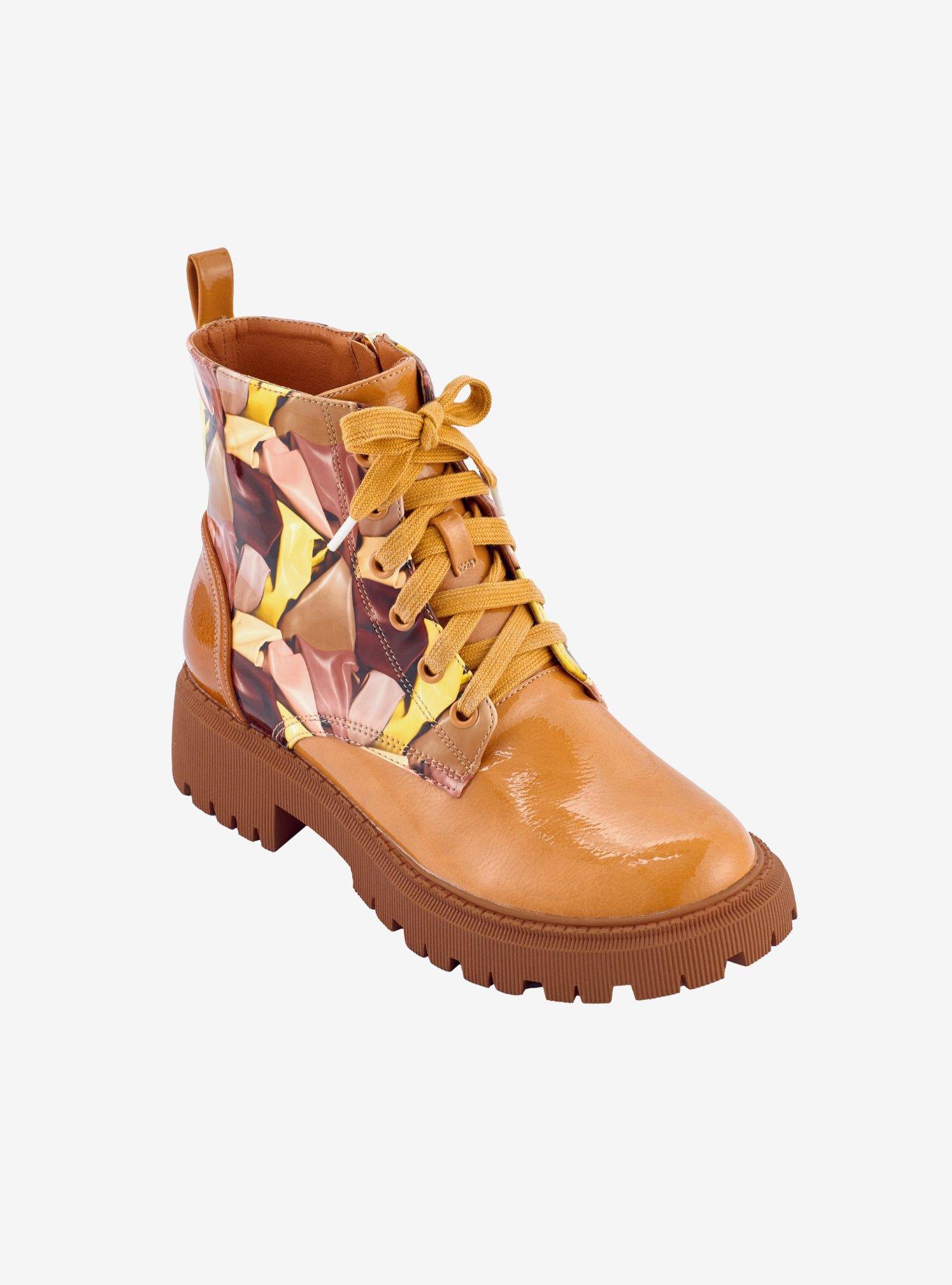 Freeway Multi Patent Lug Sole Bootie Camel, , hi-res