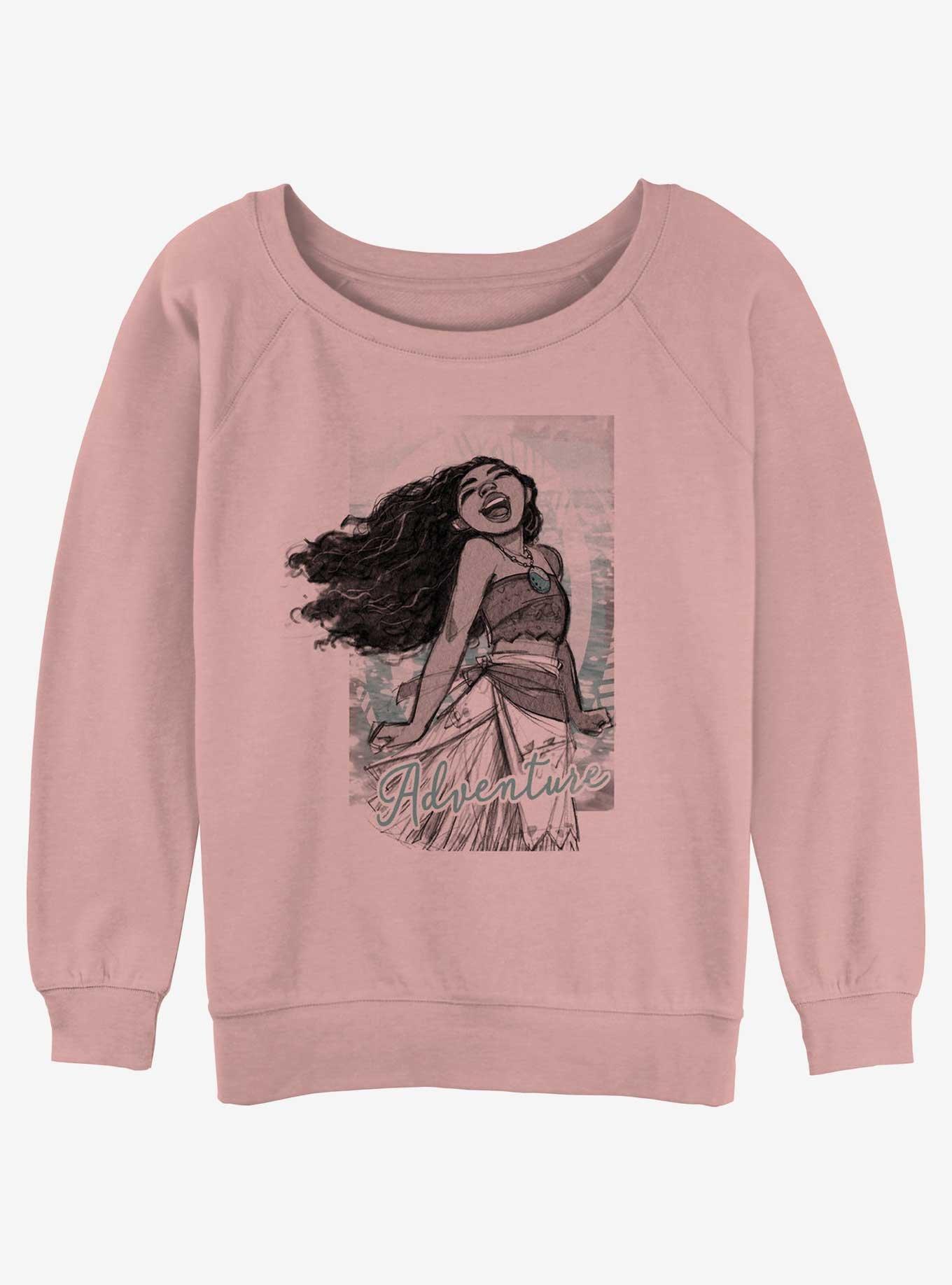 Disney Moana Joyful Womens Slouchy Sweatshirt