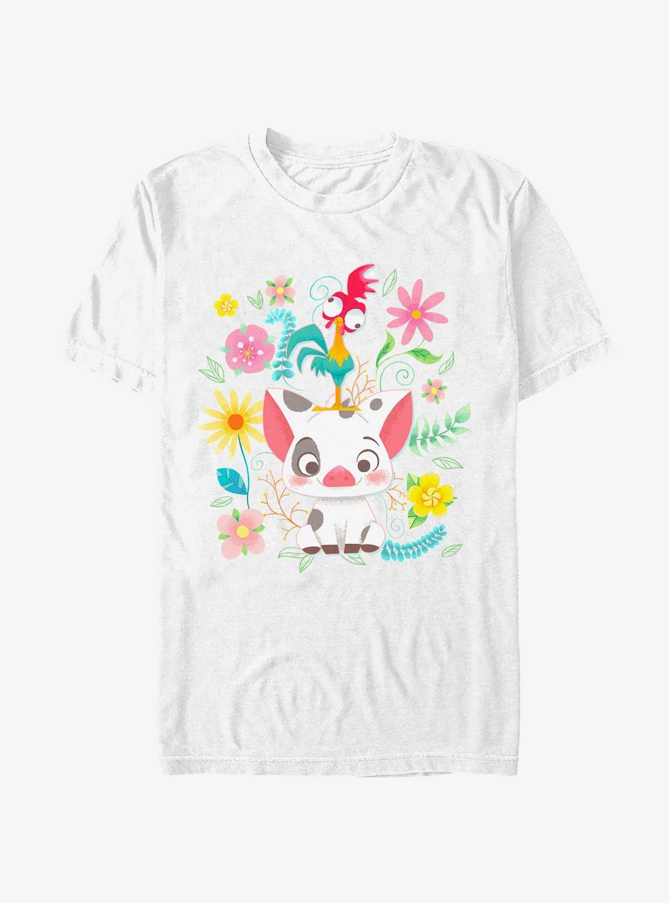 Disney Moana  Pua Floral Scatter T-Shirt, WHITE, hi-res